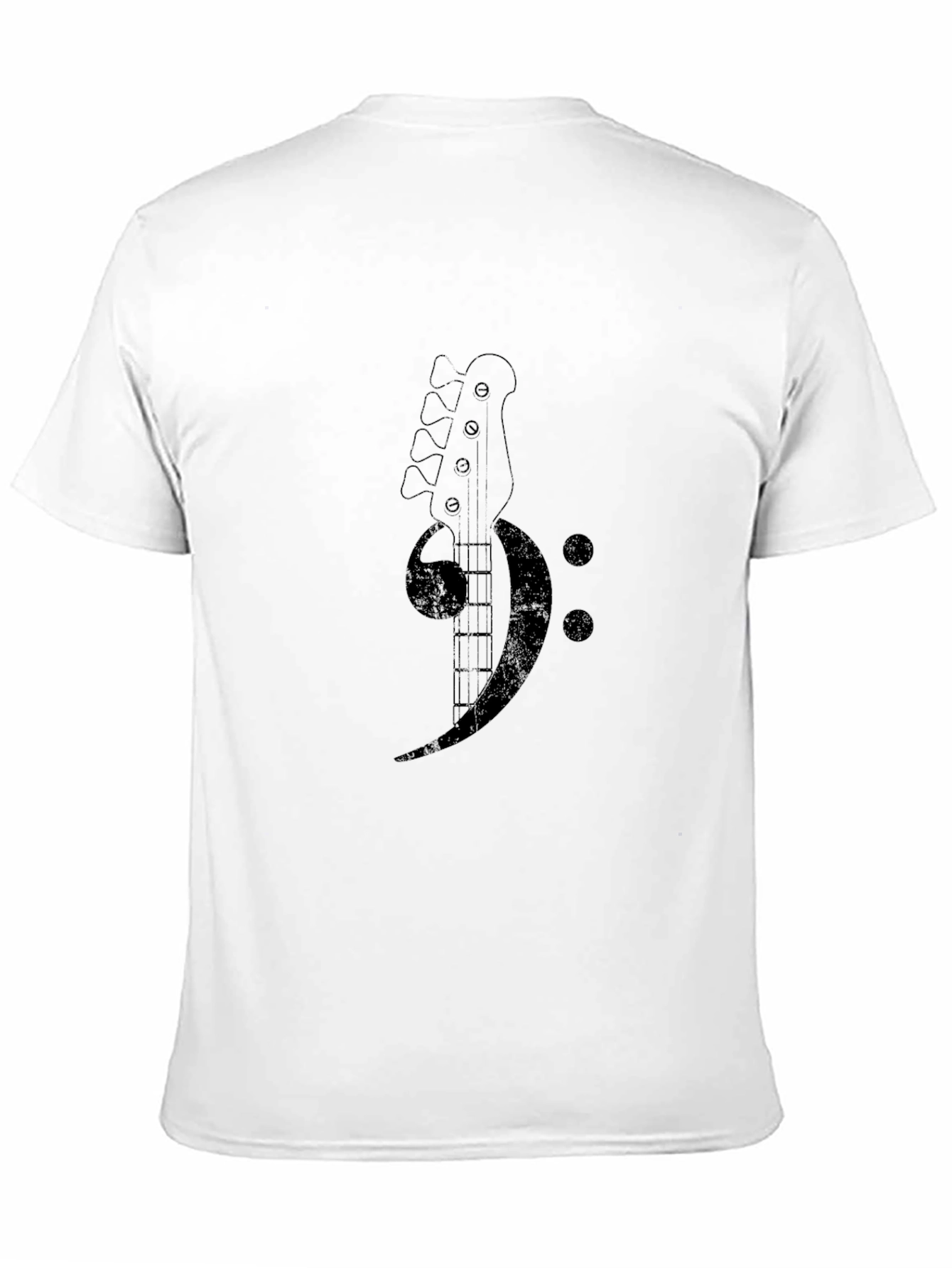 Bass Clef Guitar Graphic Tee - Musician Style