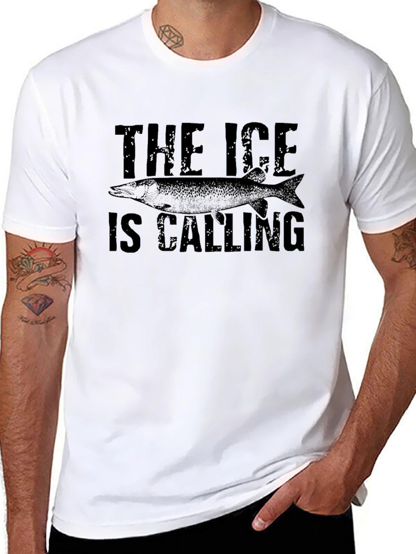 The Ice Is Calling - Fishing T-Shirt