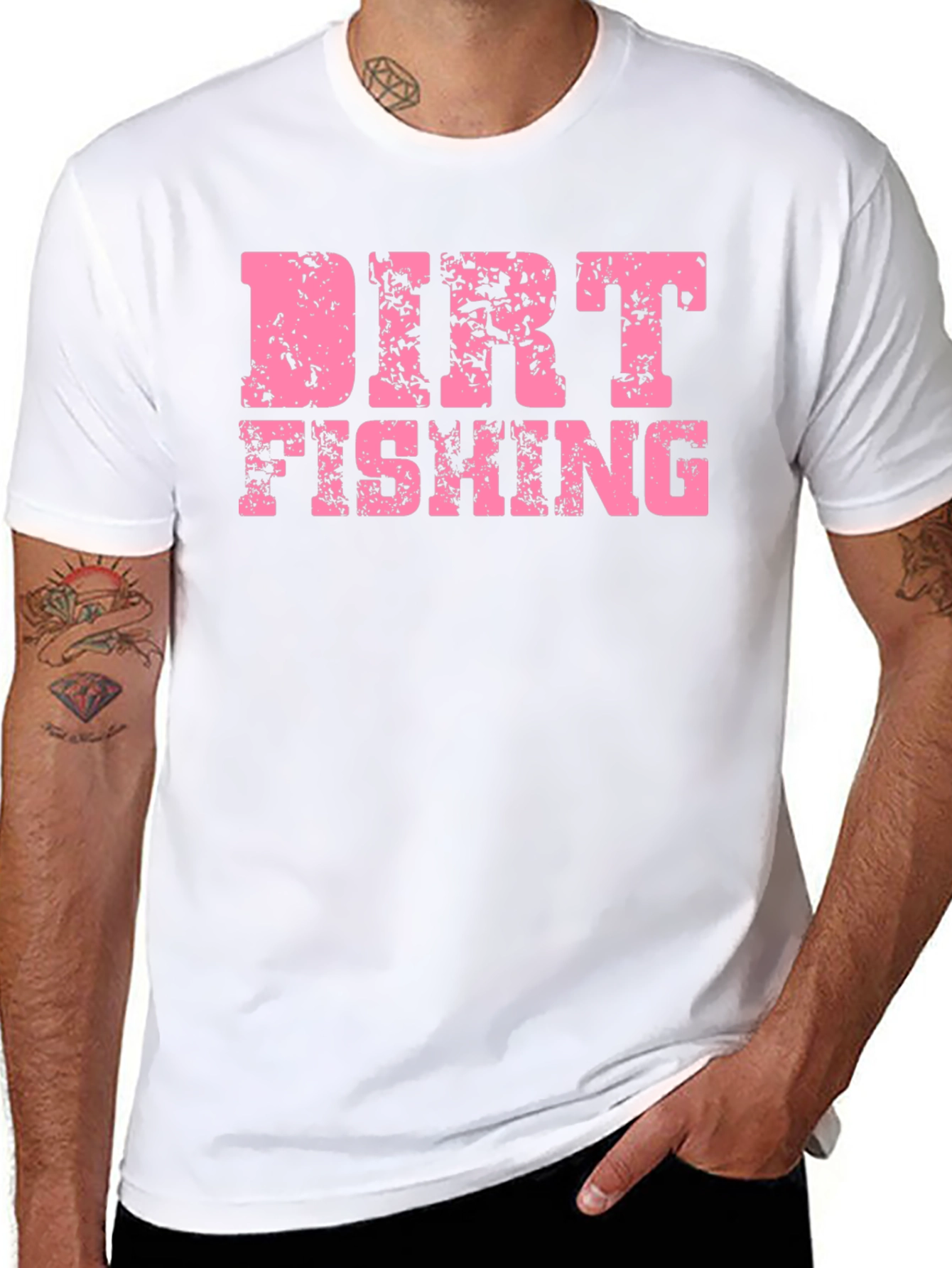 Dirt Fishing Graphic T-Shirt - Black