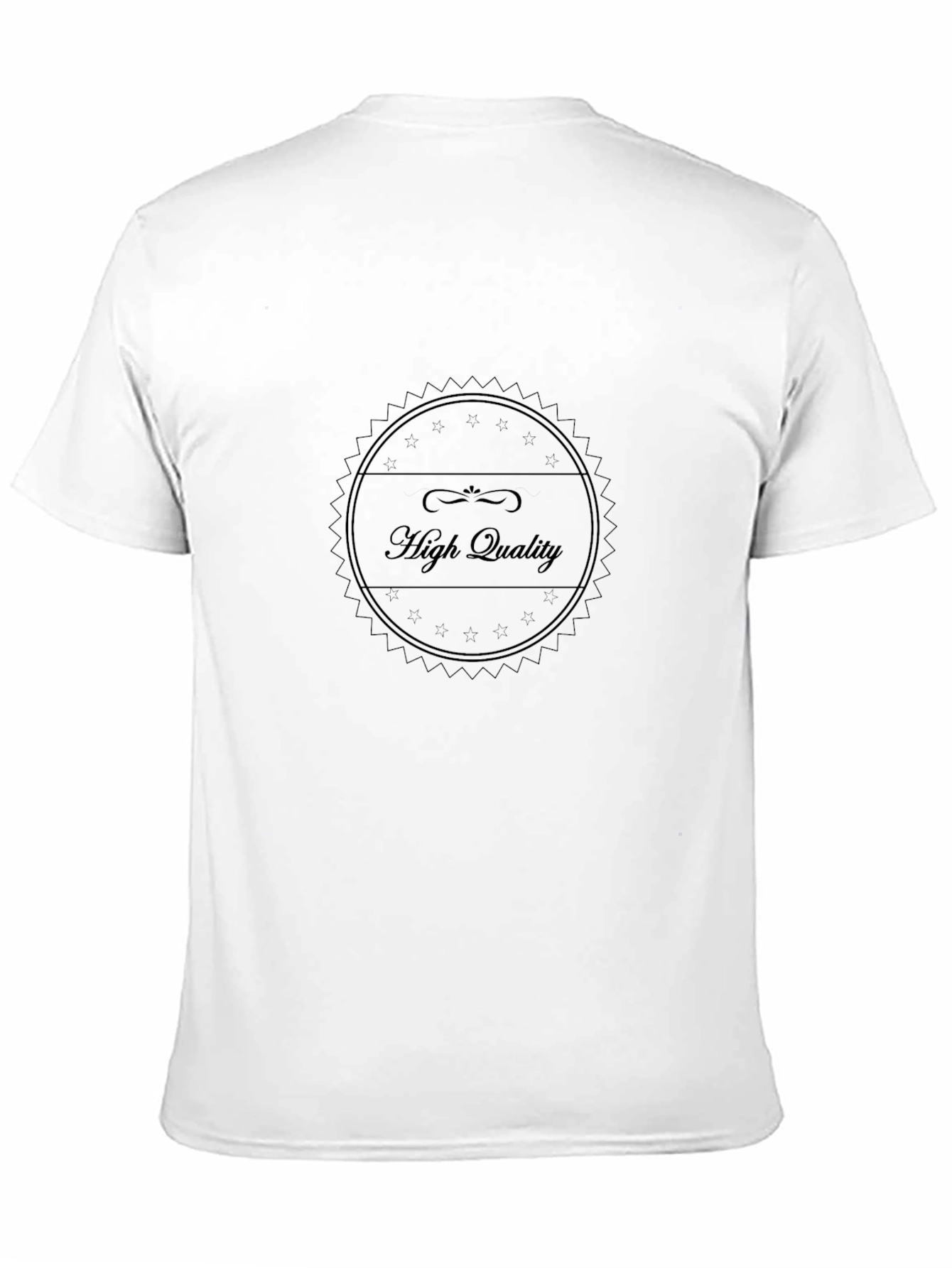 High Quality Black Cotton Blend T-Shirt