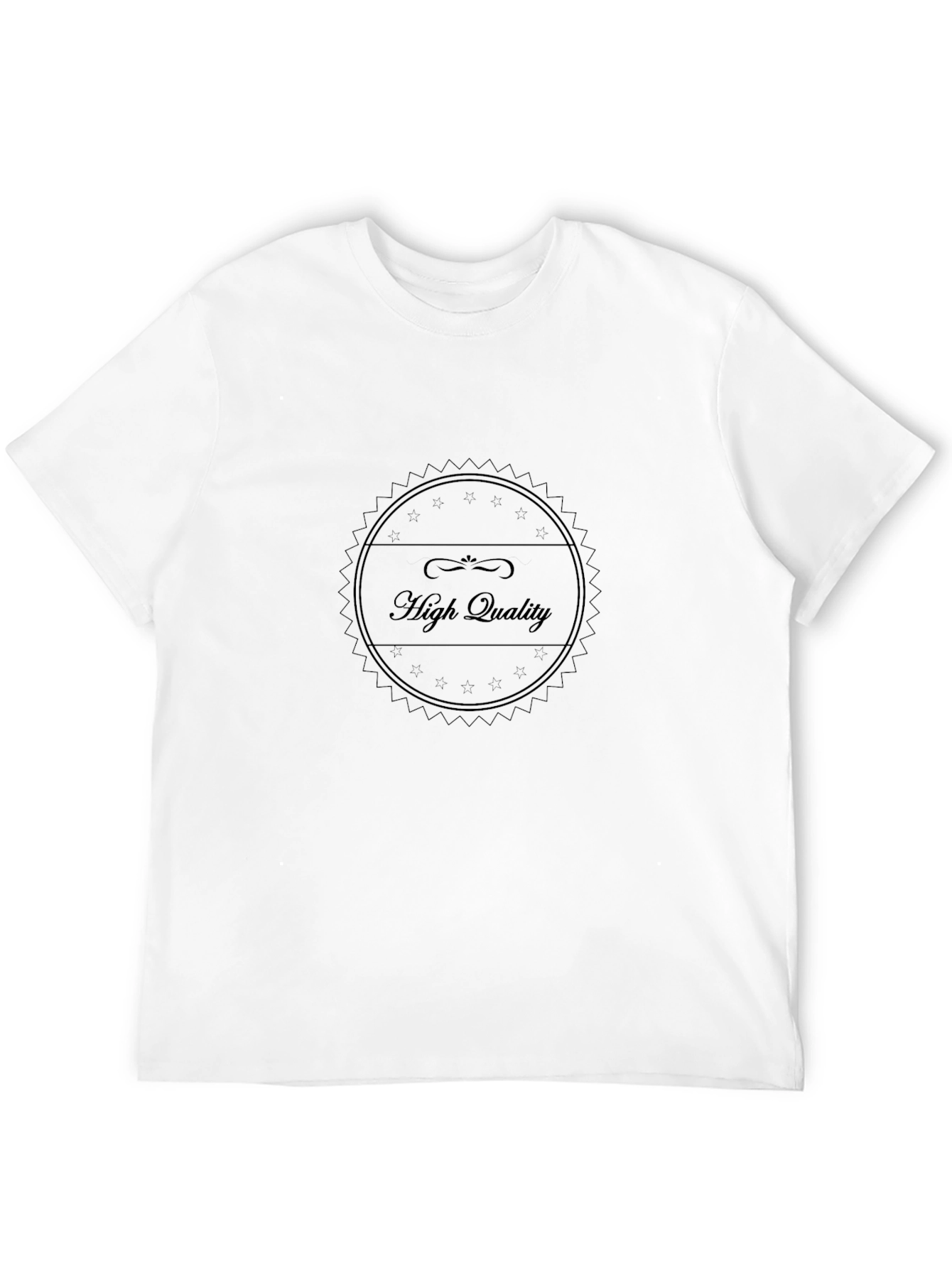 High Quality Black Cotton Blend T-Shirt