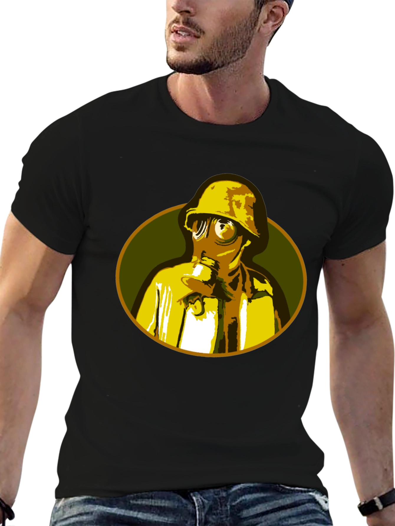 Gas Mask Graphic T-Shirt - Unique Retro Design