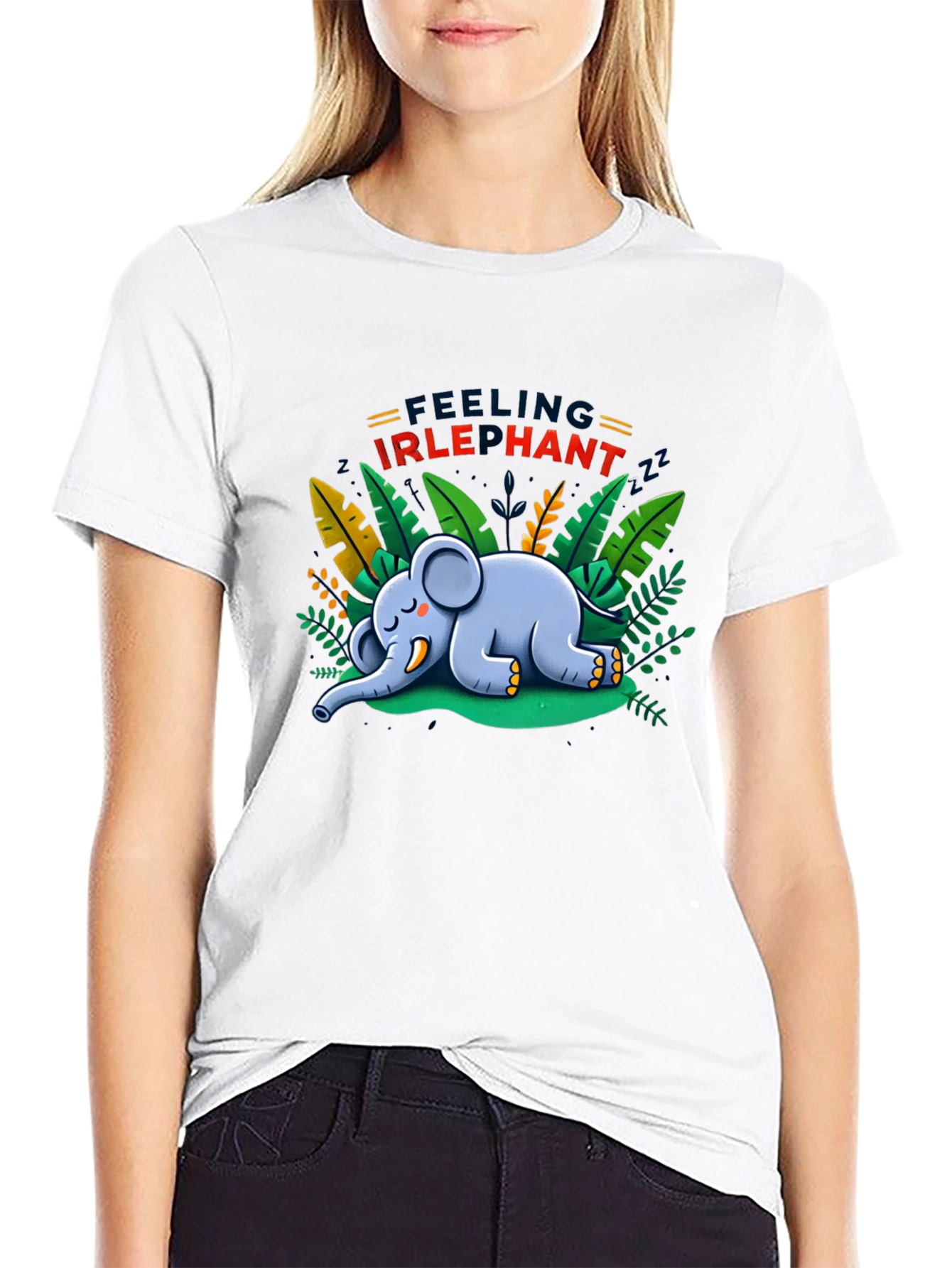 Feeling Irlephant T-Shirt - Cute Cartoon Elephant Design