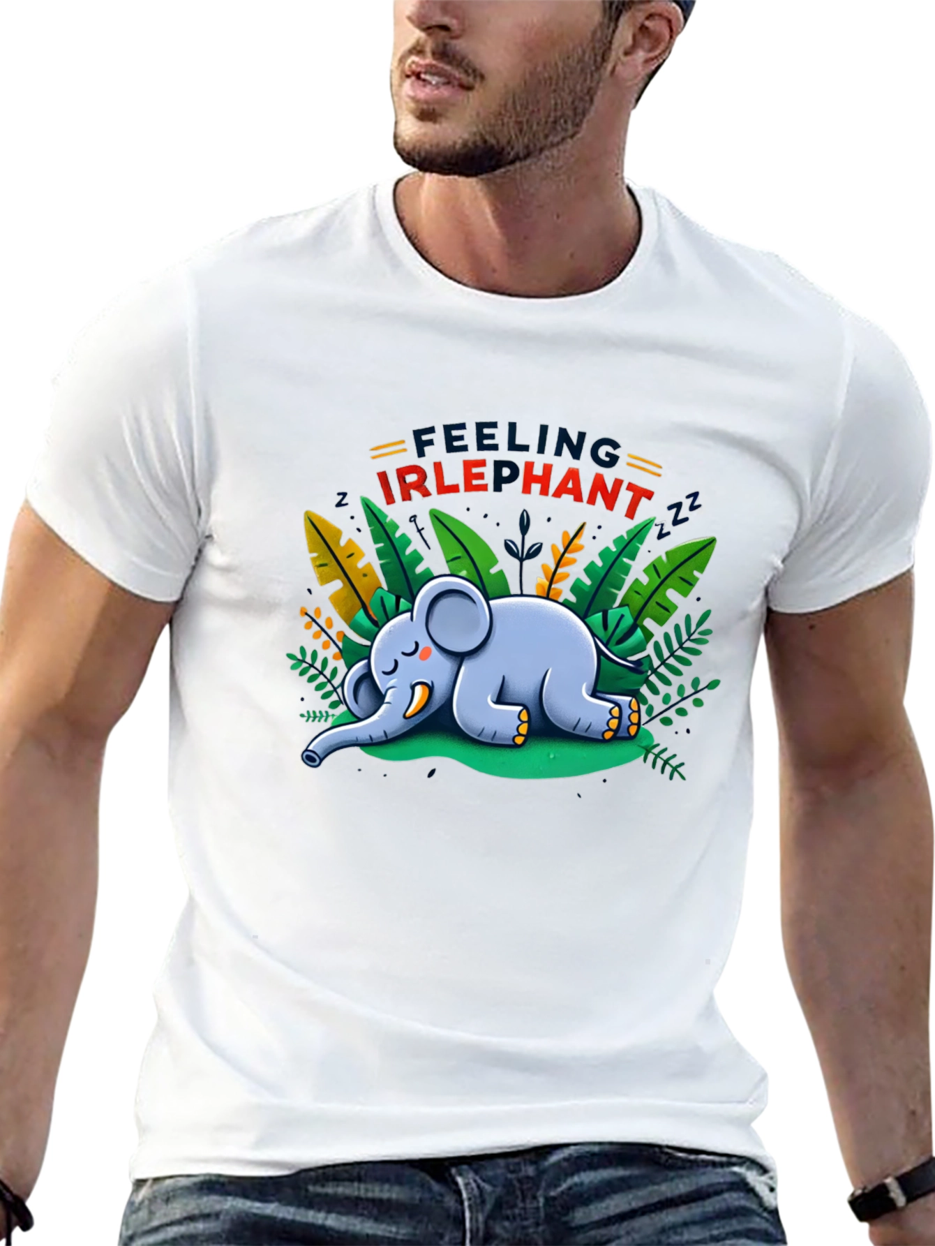 Feeling Irlephant T-Shirt - Cute Cartoon Elephant Design