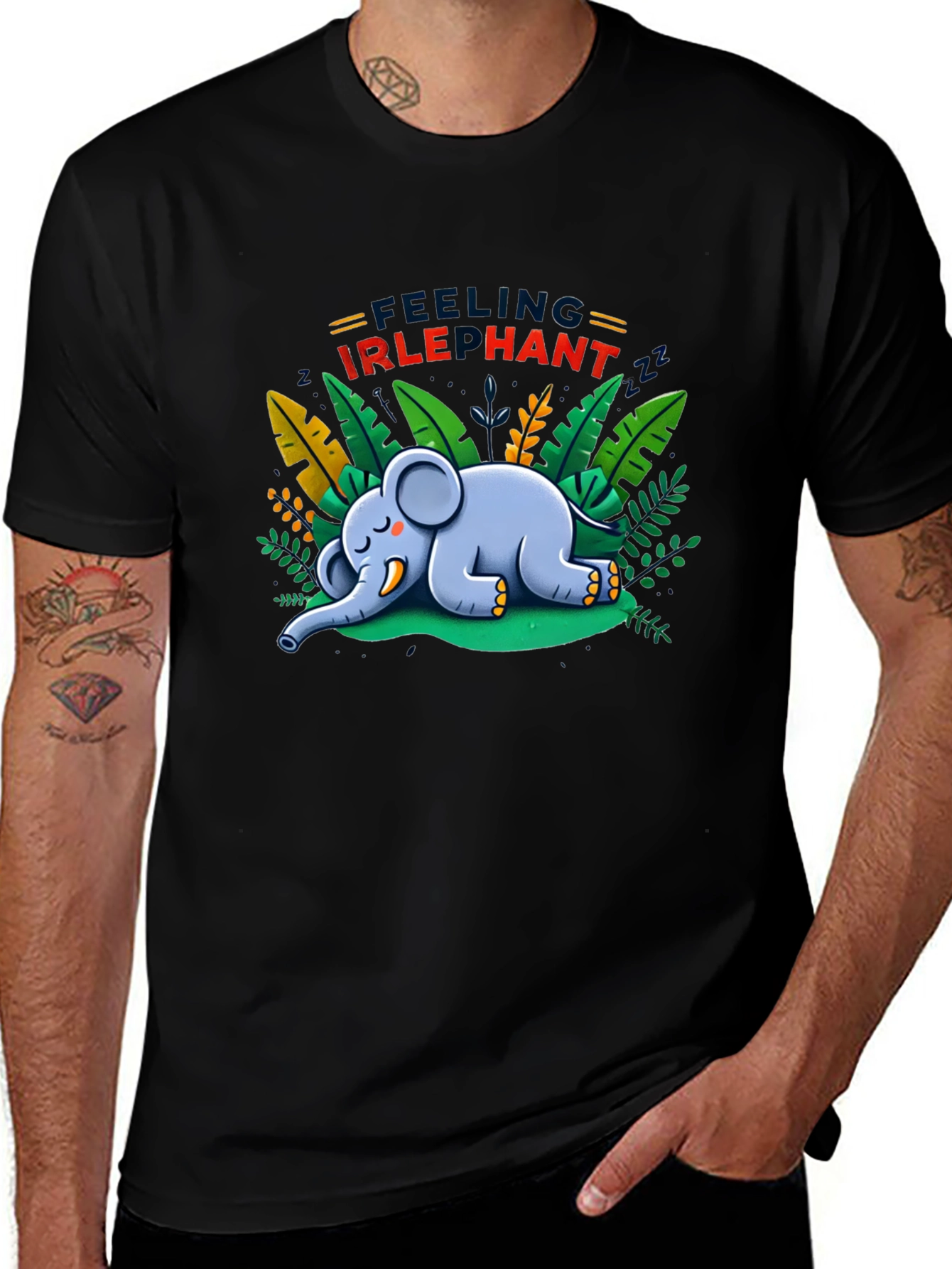 Feeling Irlephant T-Shirt - Cute Cartoon Elephant Design