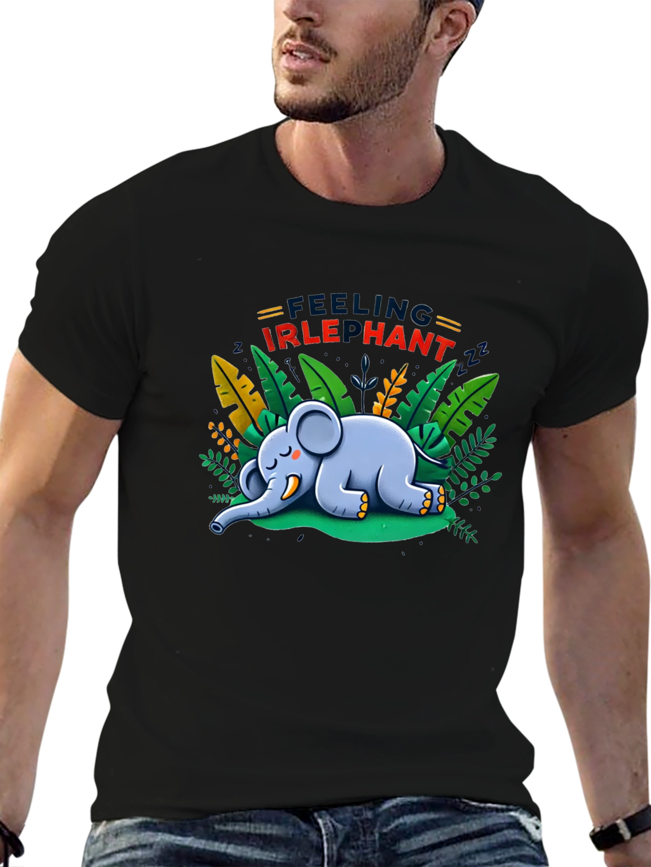 Feeling Irlephant T-Shirt - Cute Cartoon Elephant Design