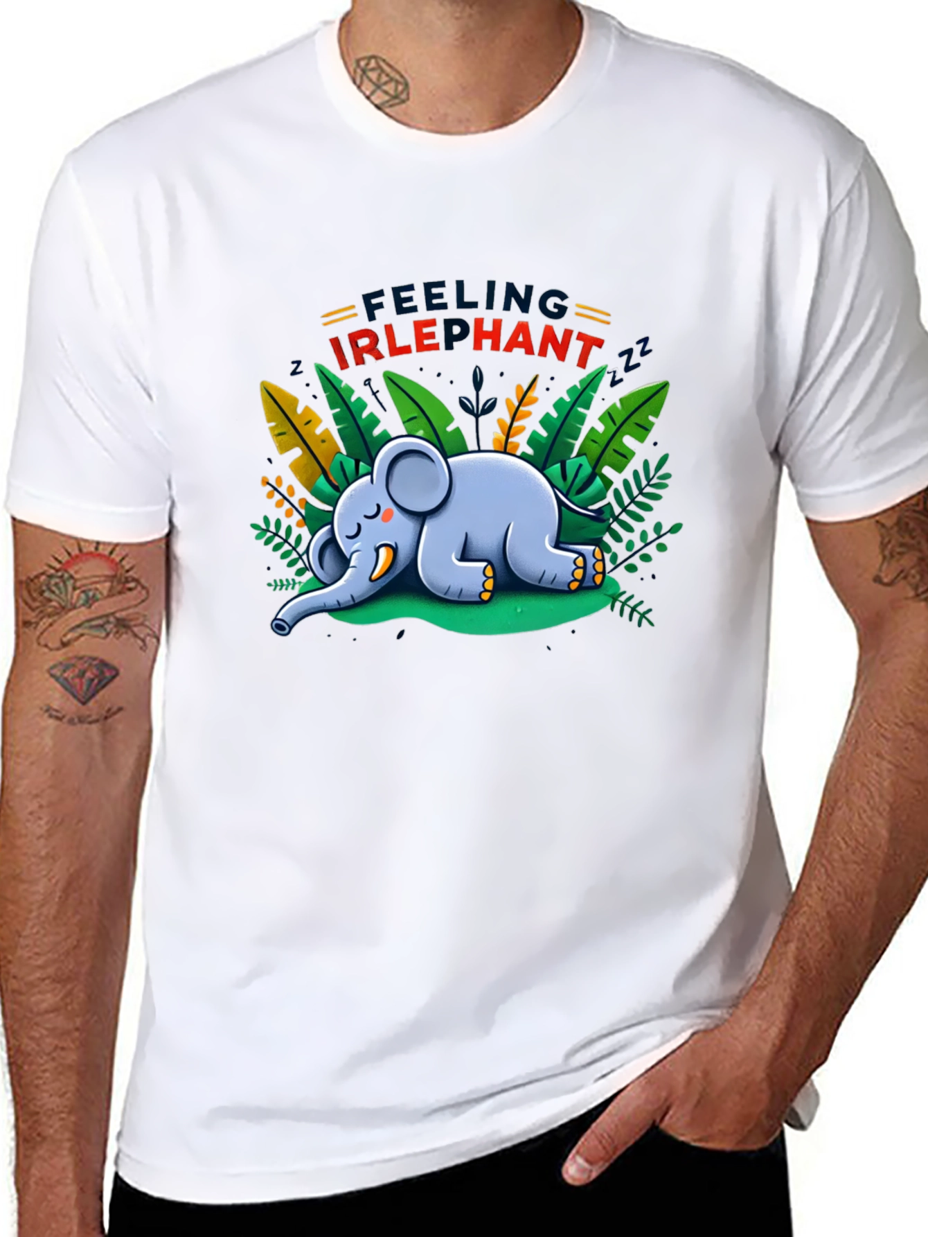 Feeling Irlephant T-Shirt - Cute Cartoon Elephant Design