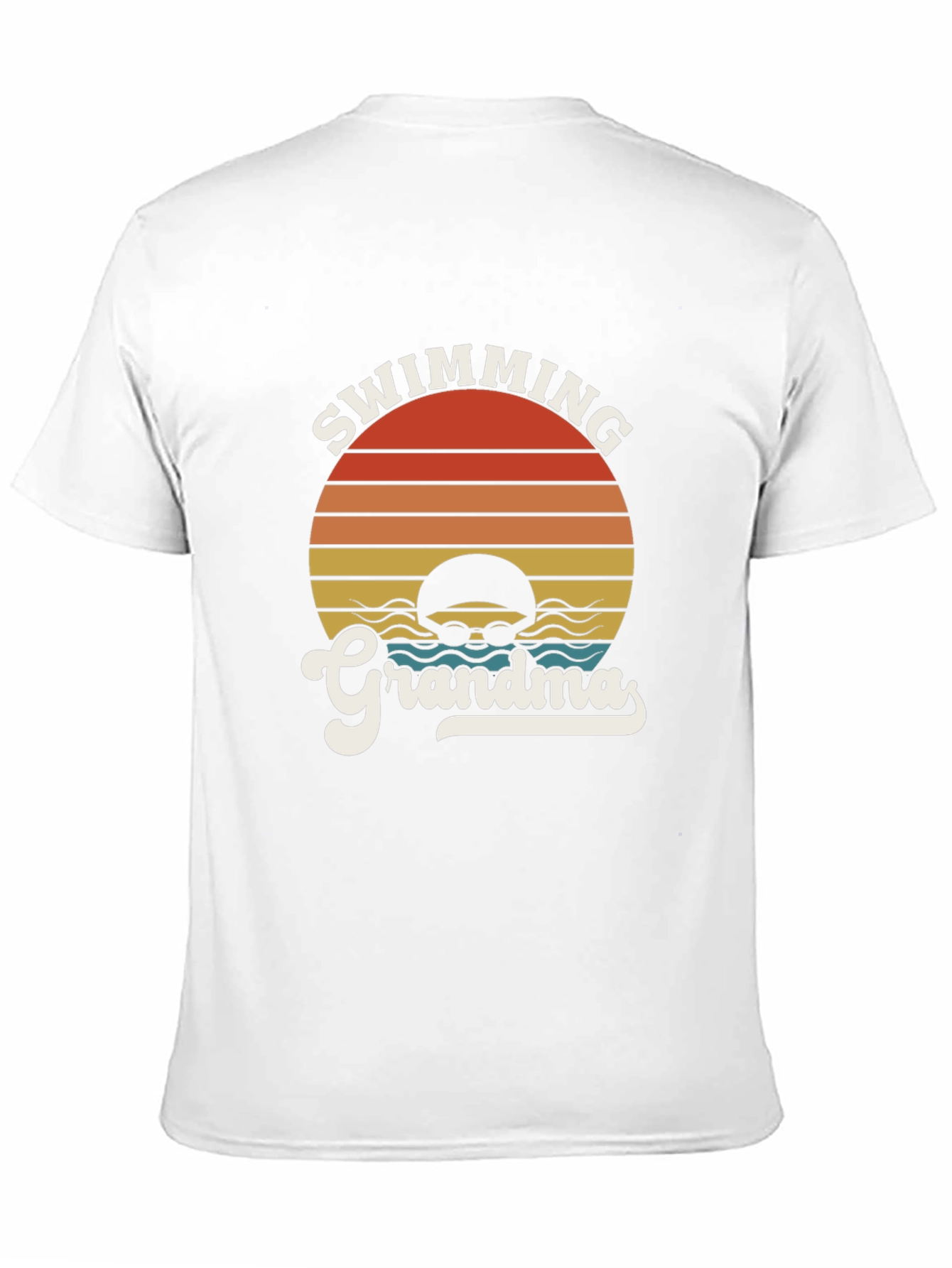 Swimming Grandma Retro Style T-Shirt