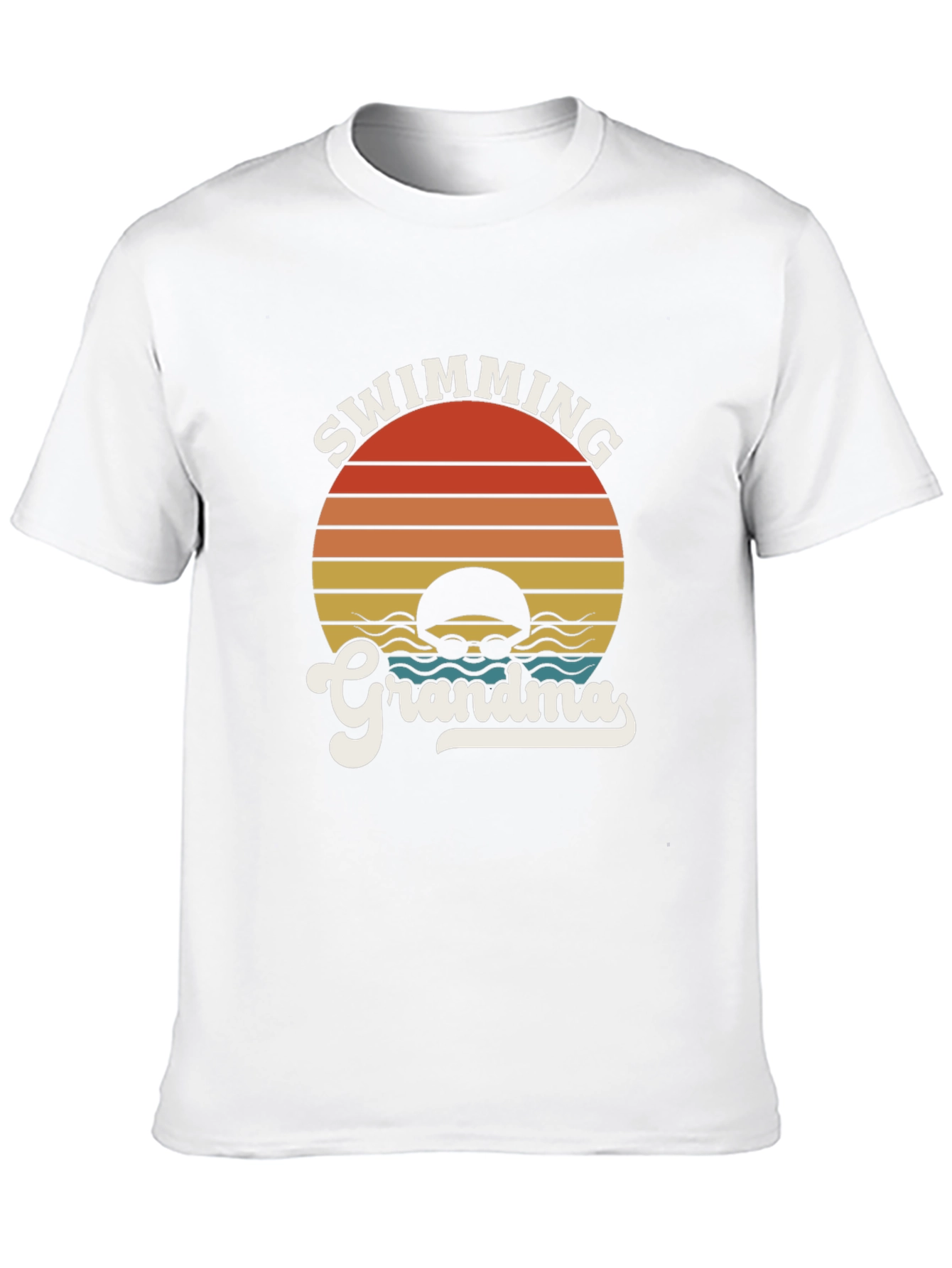 Swimming Grandma Retro Style T-Shirt
