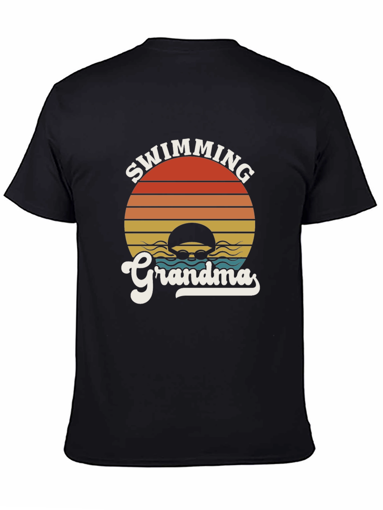 Swimming Grandma Retro Style T-Shirt