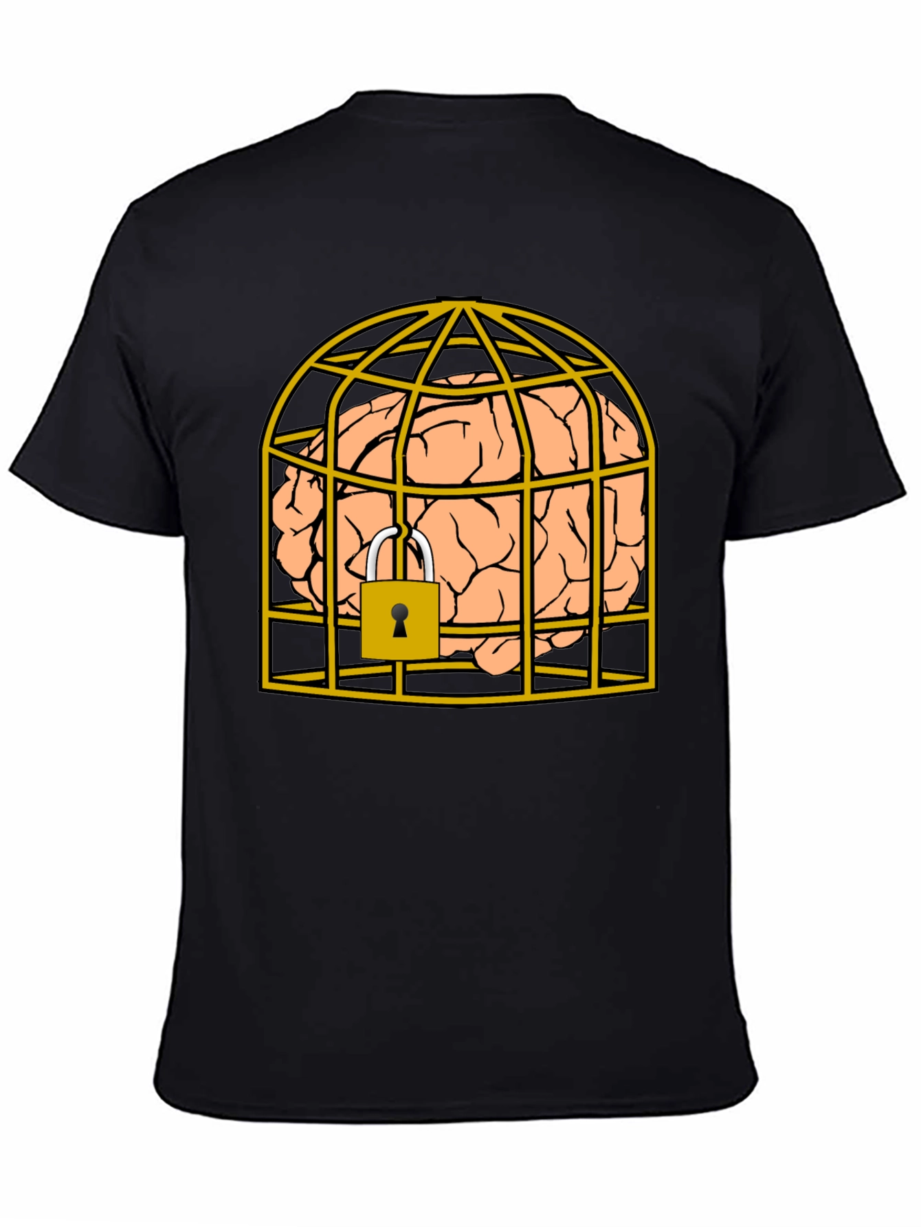 Caged Brain T-Shirt - Unlock Your Style
