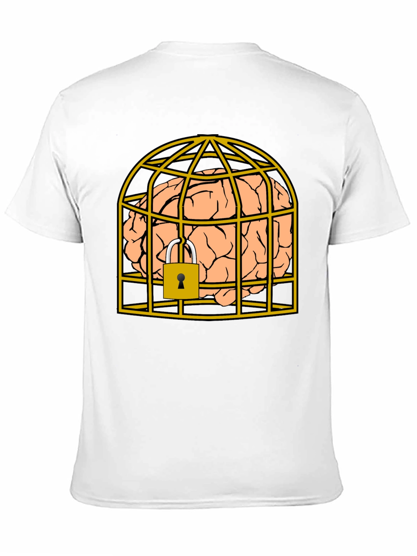 Caged Brain T-Shirt - Unlock Your Style