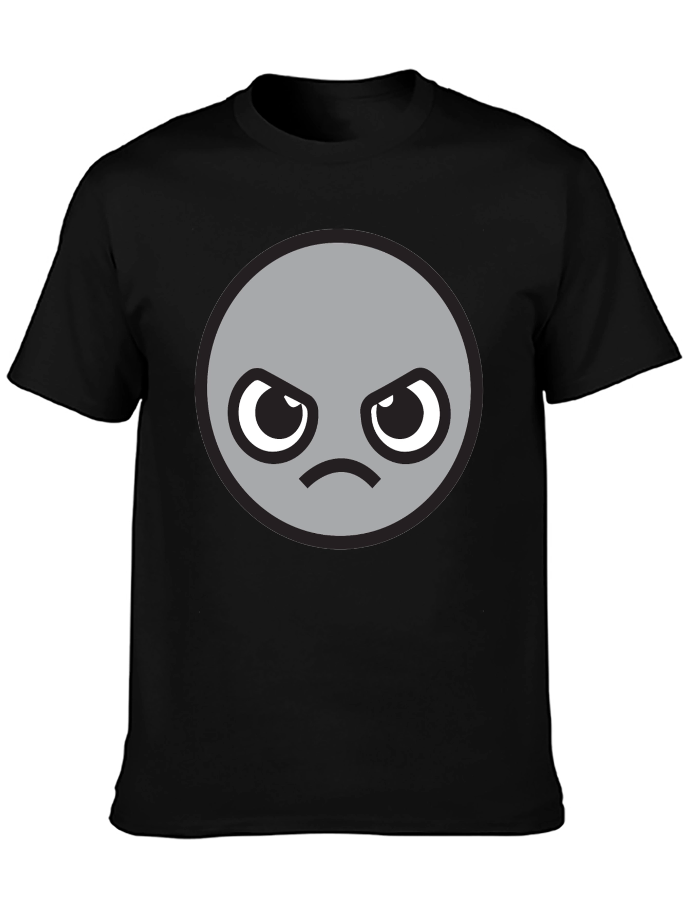 Grumpy Grey Emoji T-Shirt