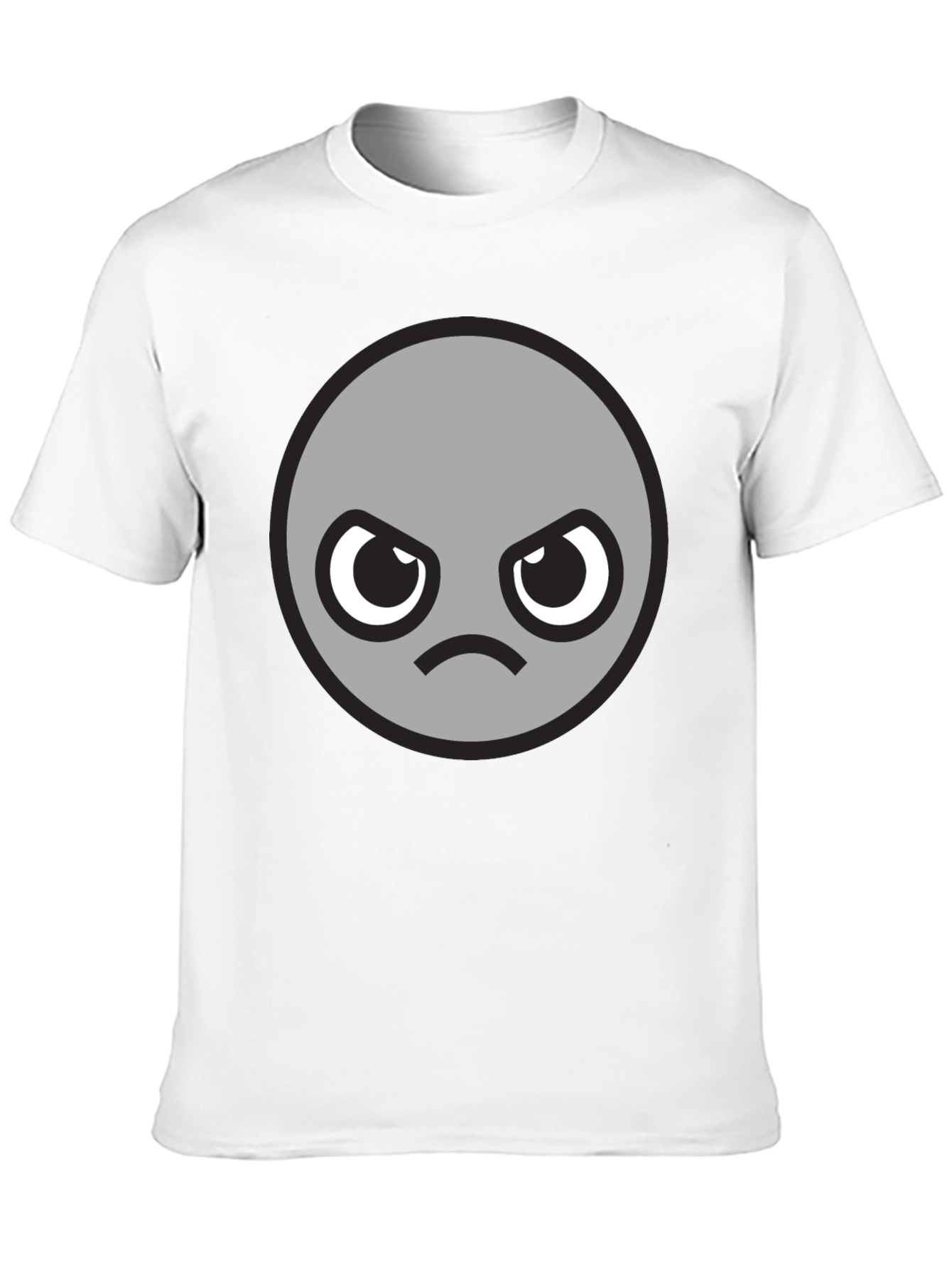 Grumpy Grey Emoji T-Shirt