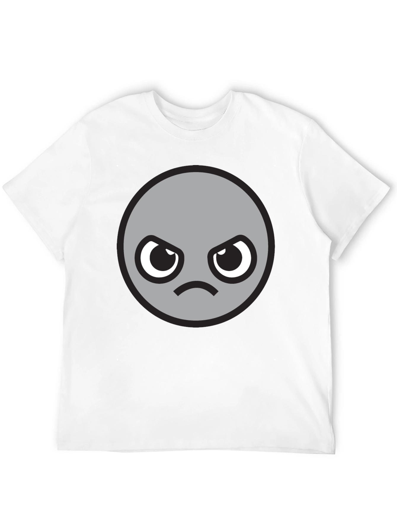 Grumpy Grey Emoji T-Shirt