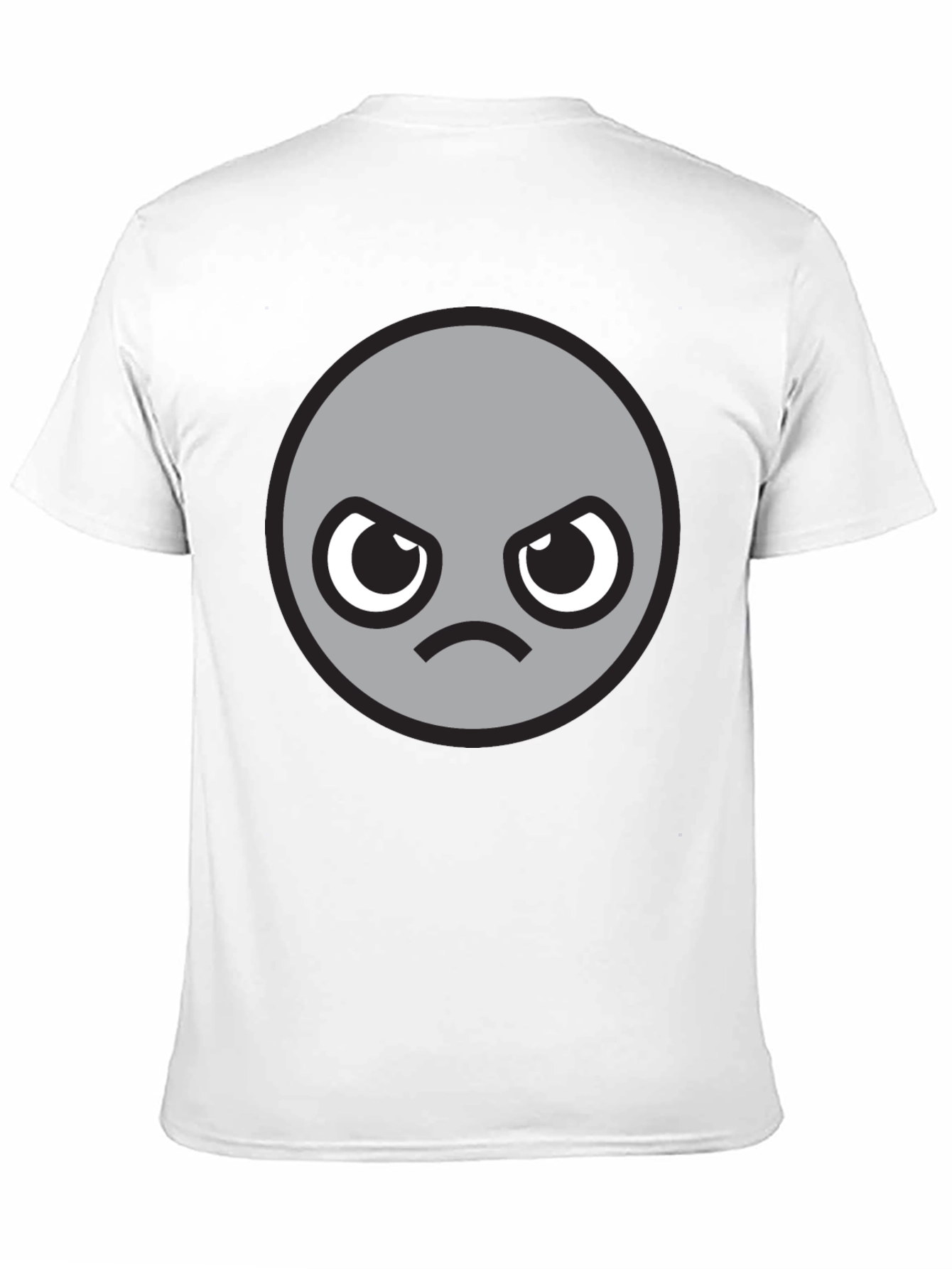 Grumpy Grey Emoji T-Shirt