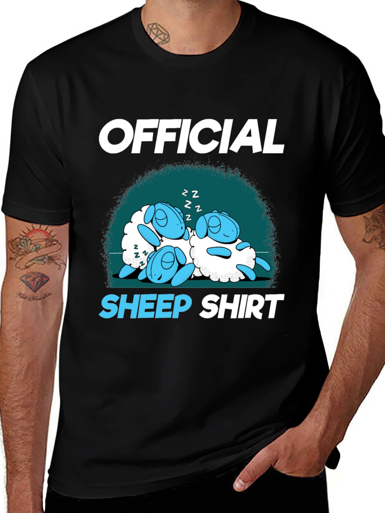 Official Sheep Shirt - Sleeping Cartoon Lambs