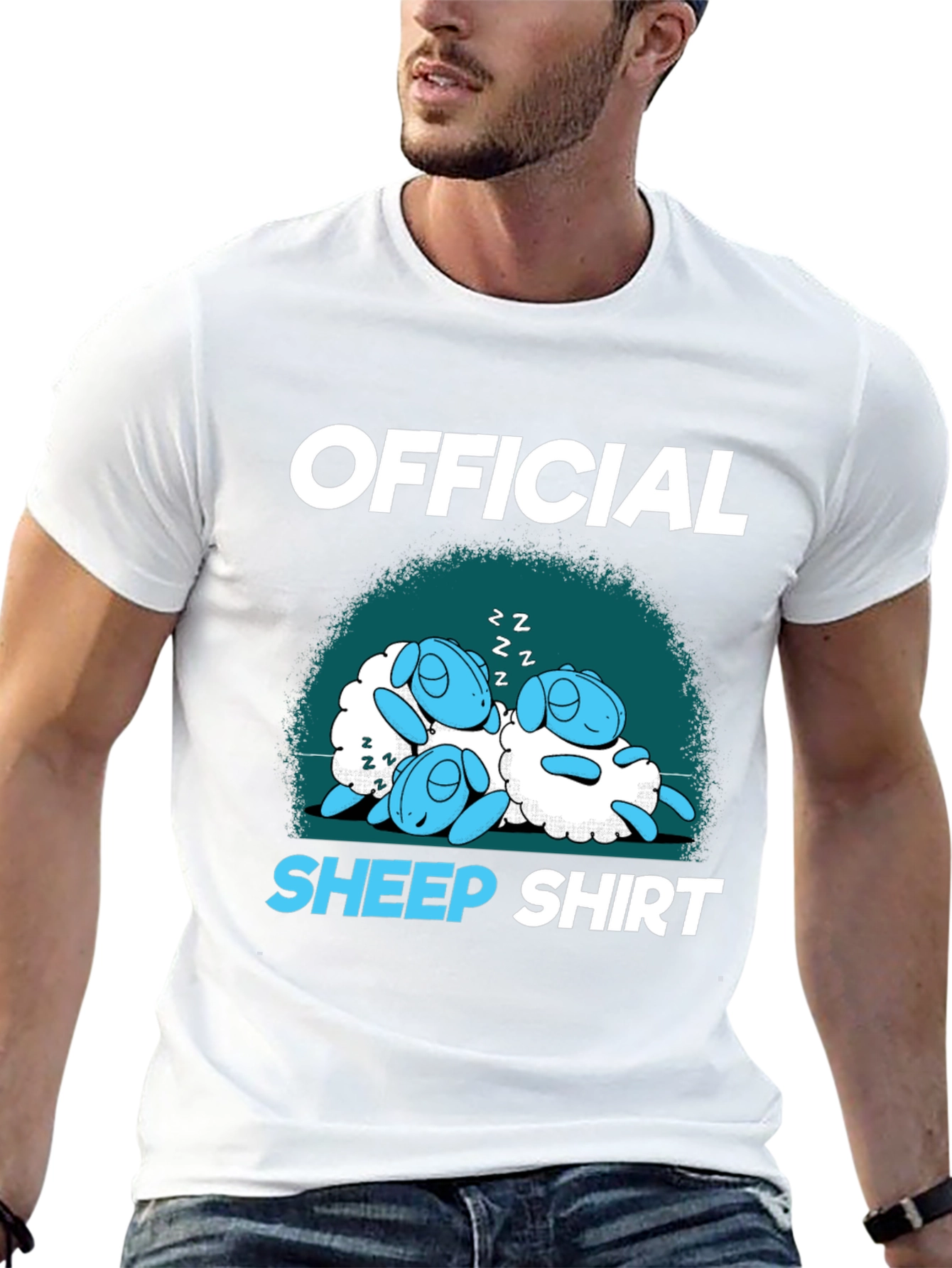 Official Sheep Shirt - Sleeping Cartoon Lambs