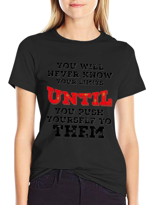 Motivational T-Shirt: Push Your Limits Black Tee