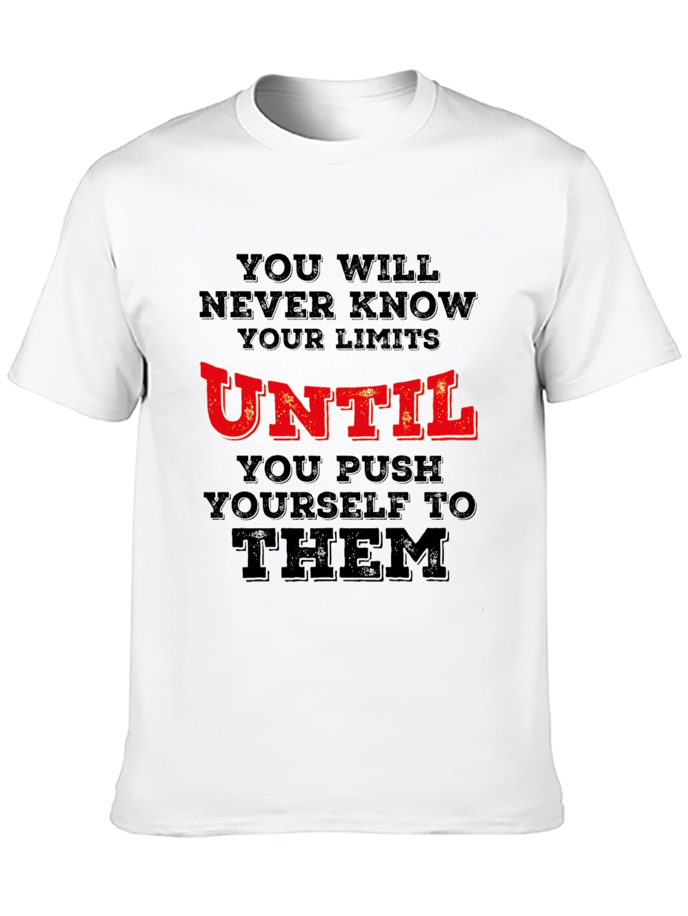 Motivational T-Shirt: Push Your Limits Black Tee