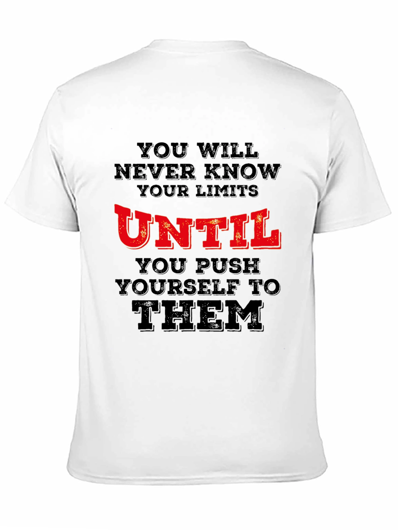 Motivational T-Shirt: Push Your Limits Black Tee