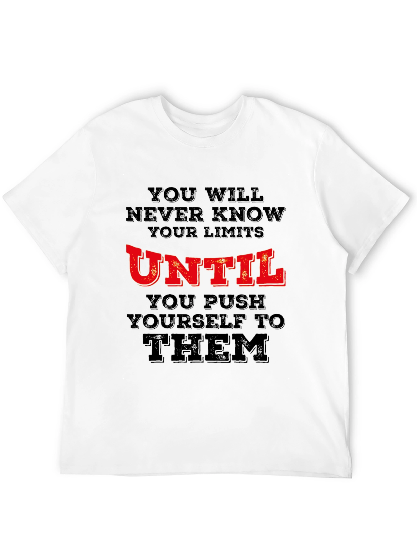 Motivational T-Shirt: Push Your Limits Black Tee