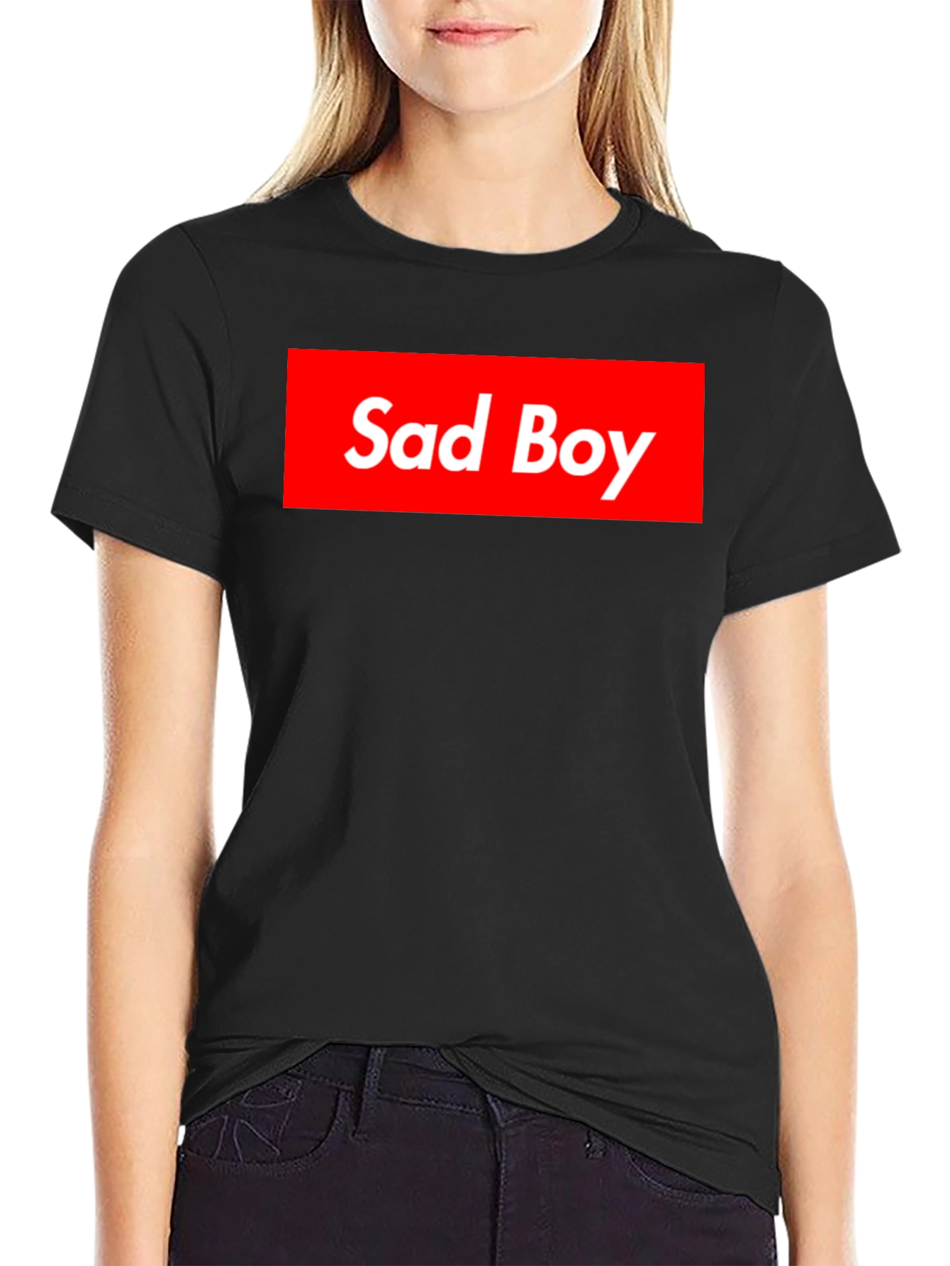 Sad Boy Graphic Tee - Red Box Logo