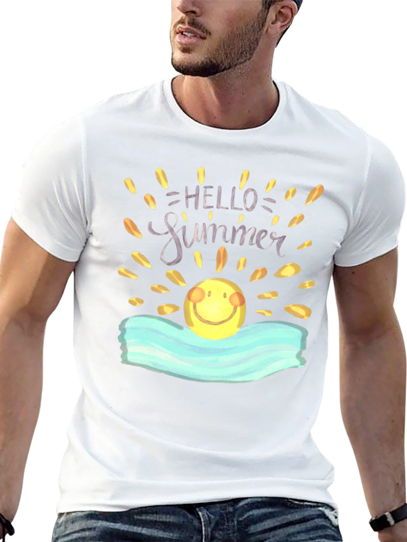 Hello Summer Graphic T-Shirt - Beach Ready!