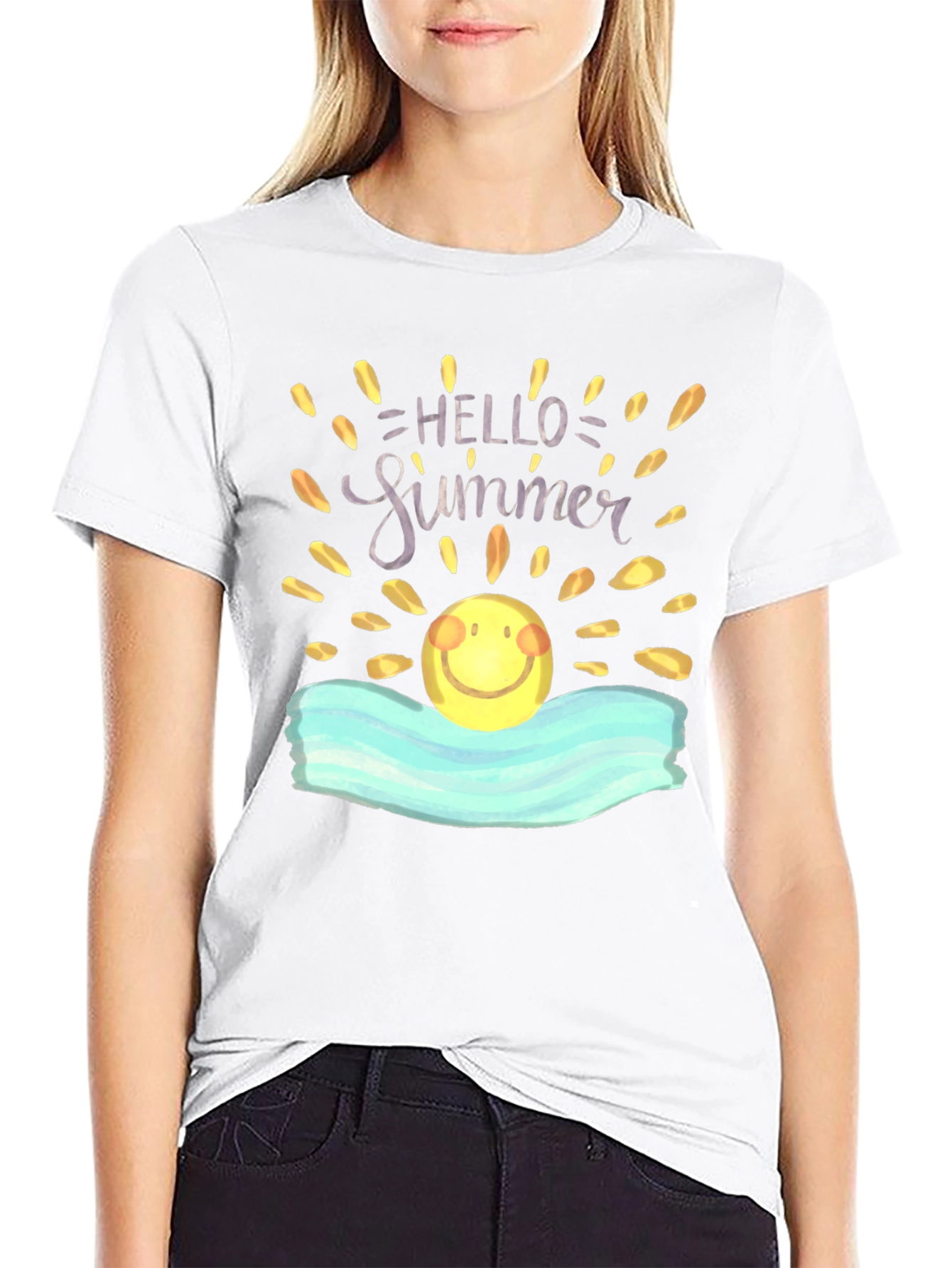 Hello Summer Graphic T-Shirt - Beach Ready!