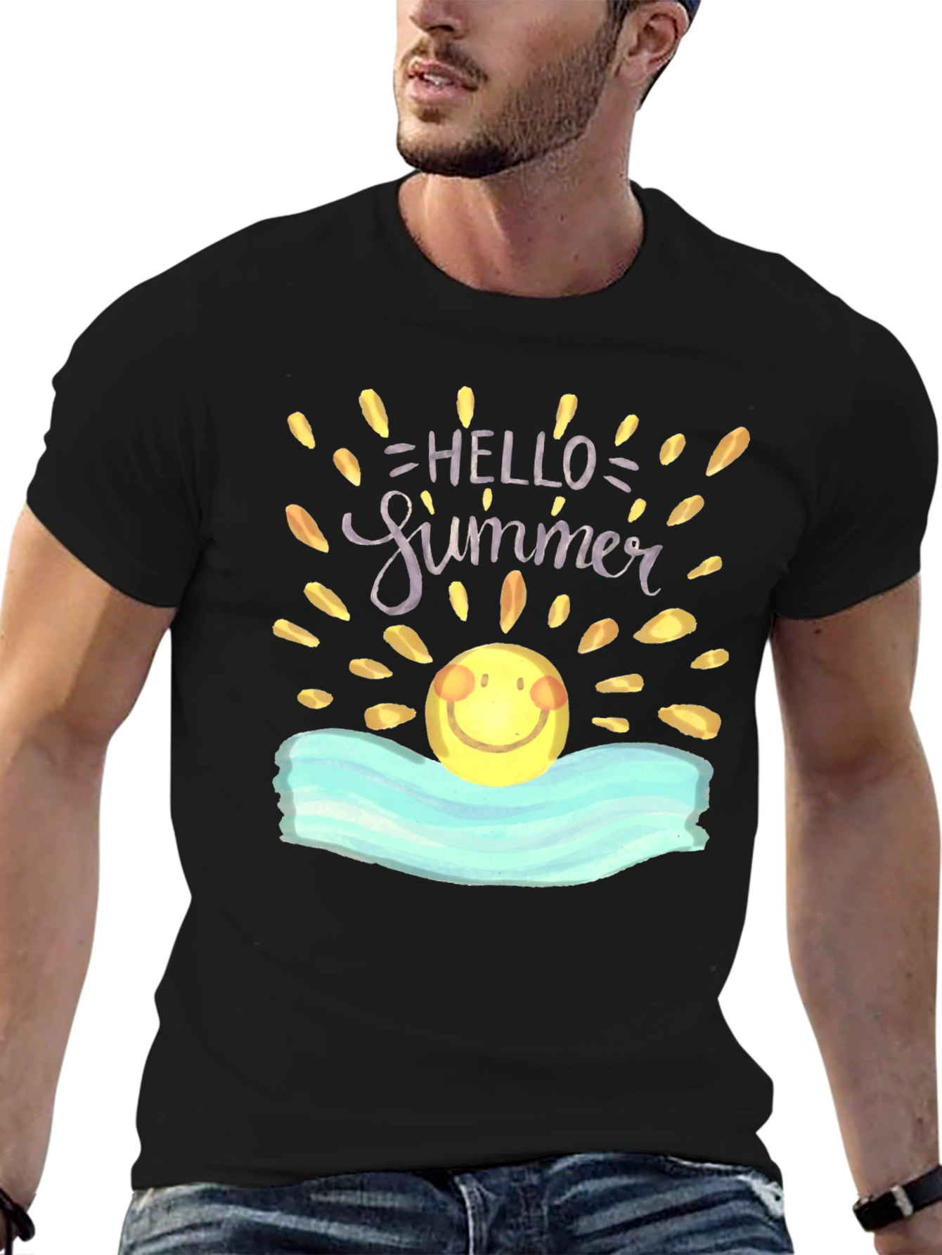 Hello Summer Graphic T-Shirt - Beach Ready!