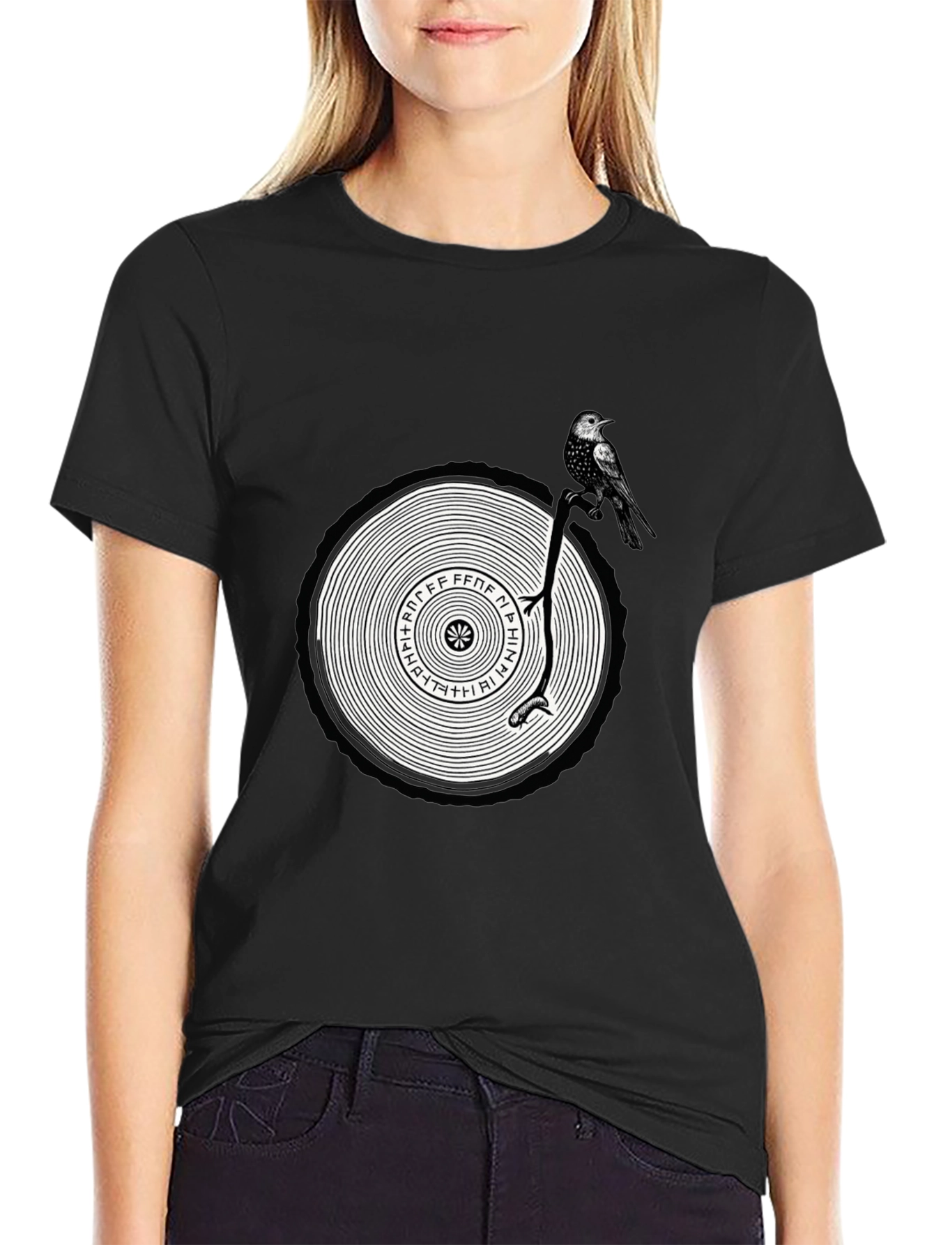 Mystic Bird Tree Ring Graphic Tee