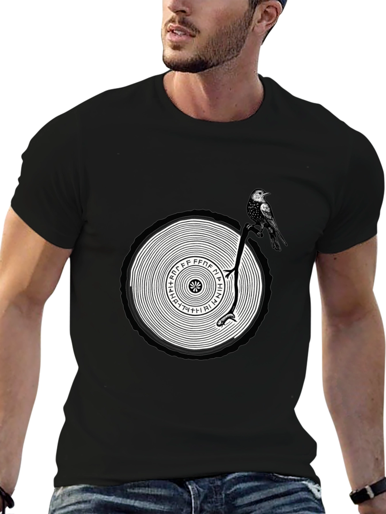 Mystic Bird Tree Ring Graphic Tee