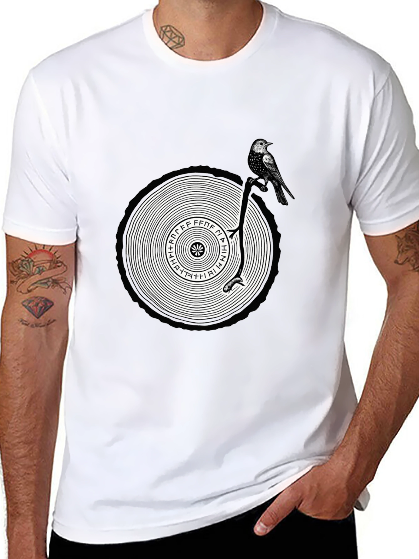 Mystic Bird Tree Ring Graphic Tee