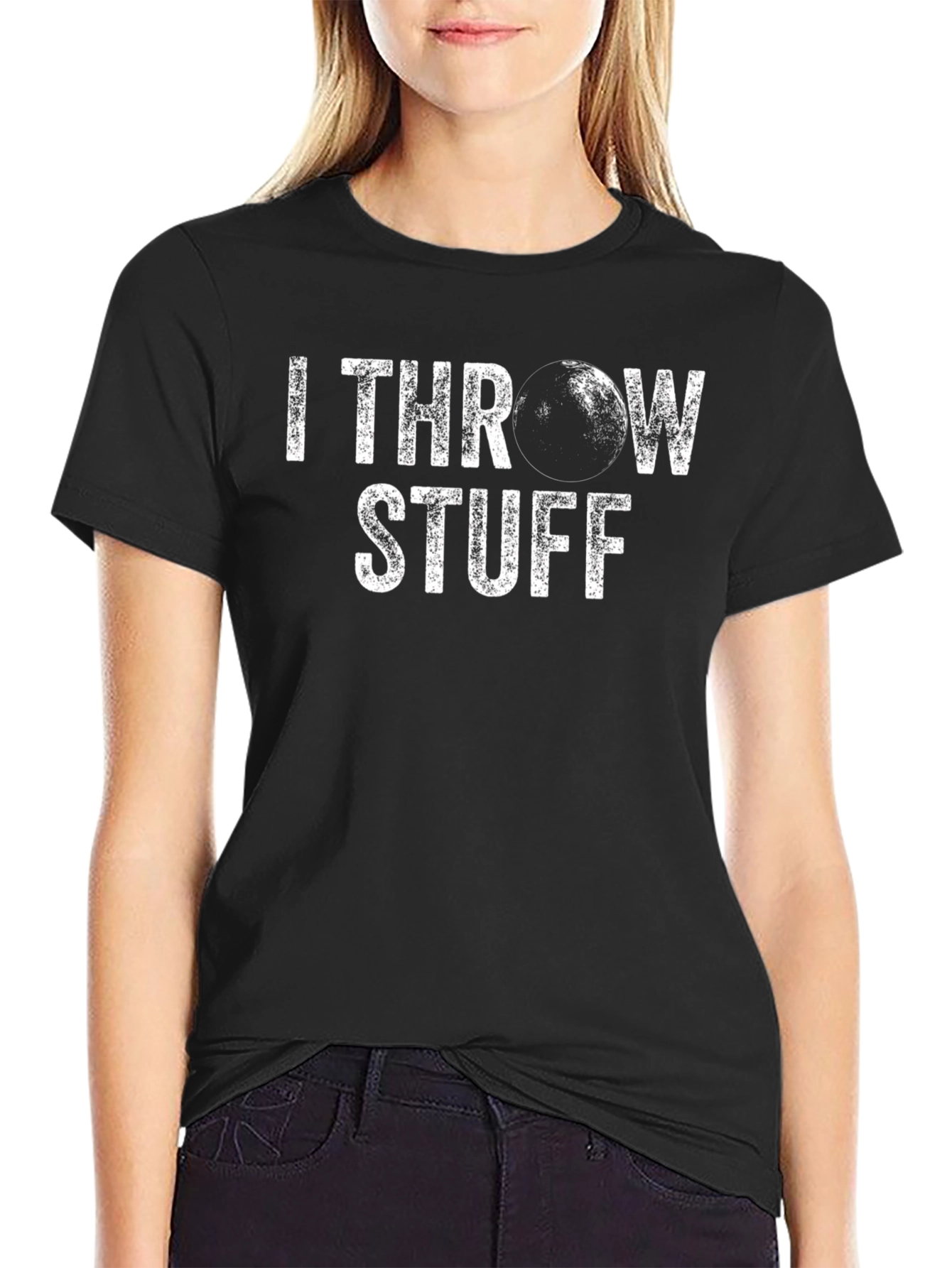 I Throw Stuff Graphic T-Shirt - Novelty Design