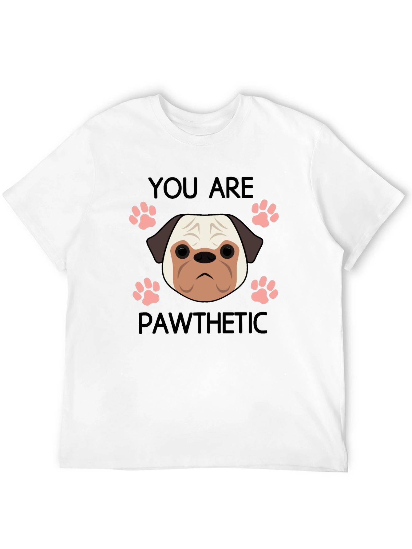 Pawthetic Pug Graphic T-Shirt