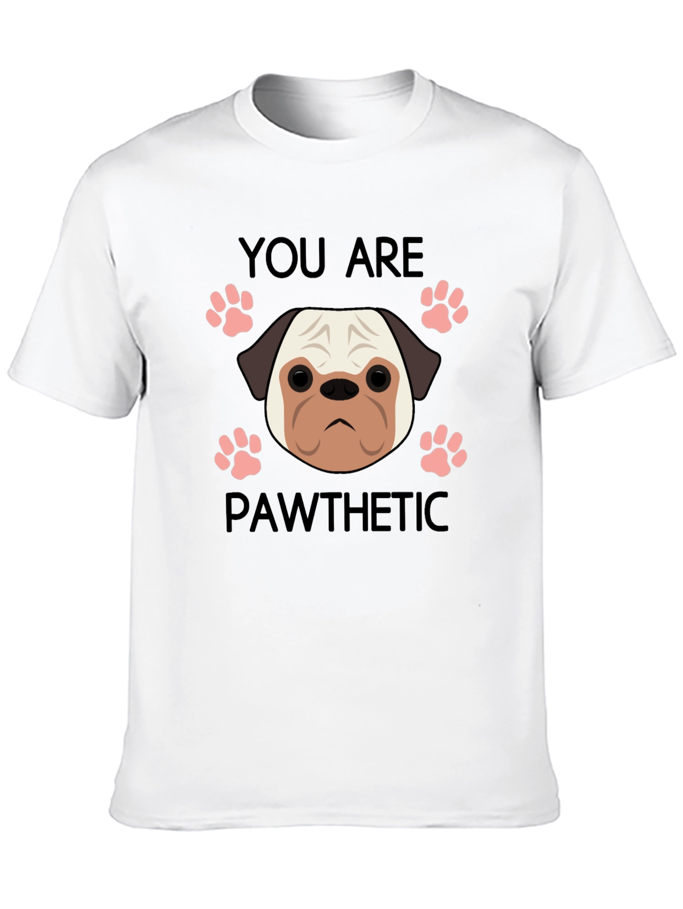 Pawthetic Pug Graphic T-Shirt