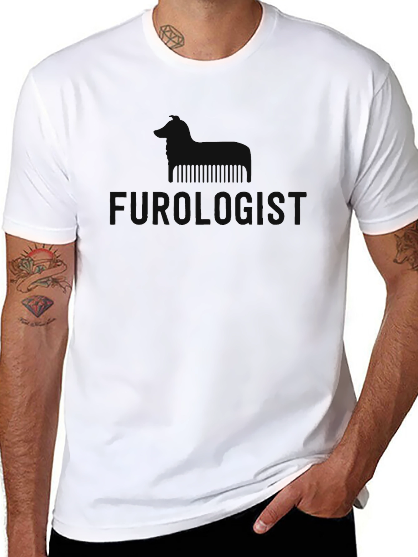 Furologist Dog Lover Black T-Shirt