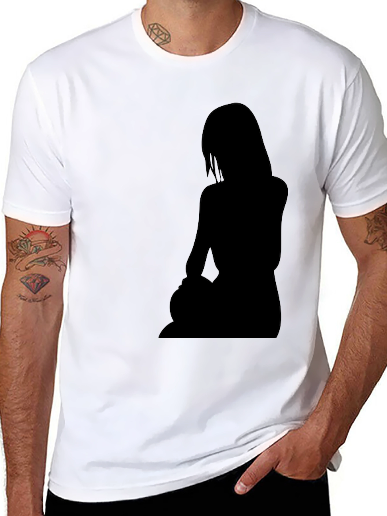 Silhouette Tee - Edgy Graphic Print