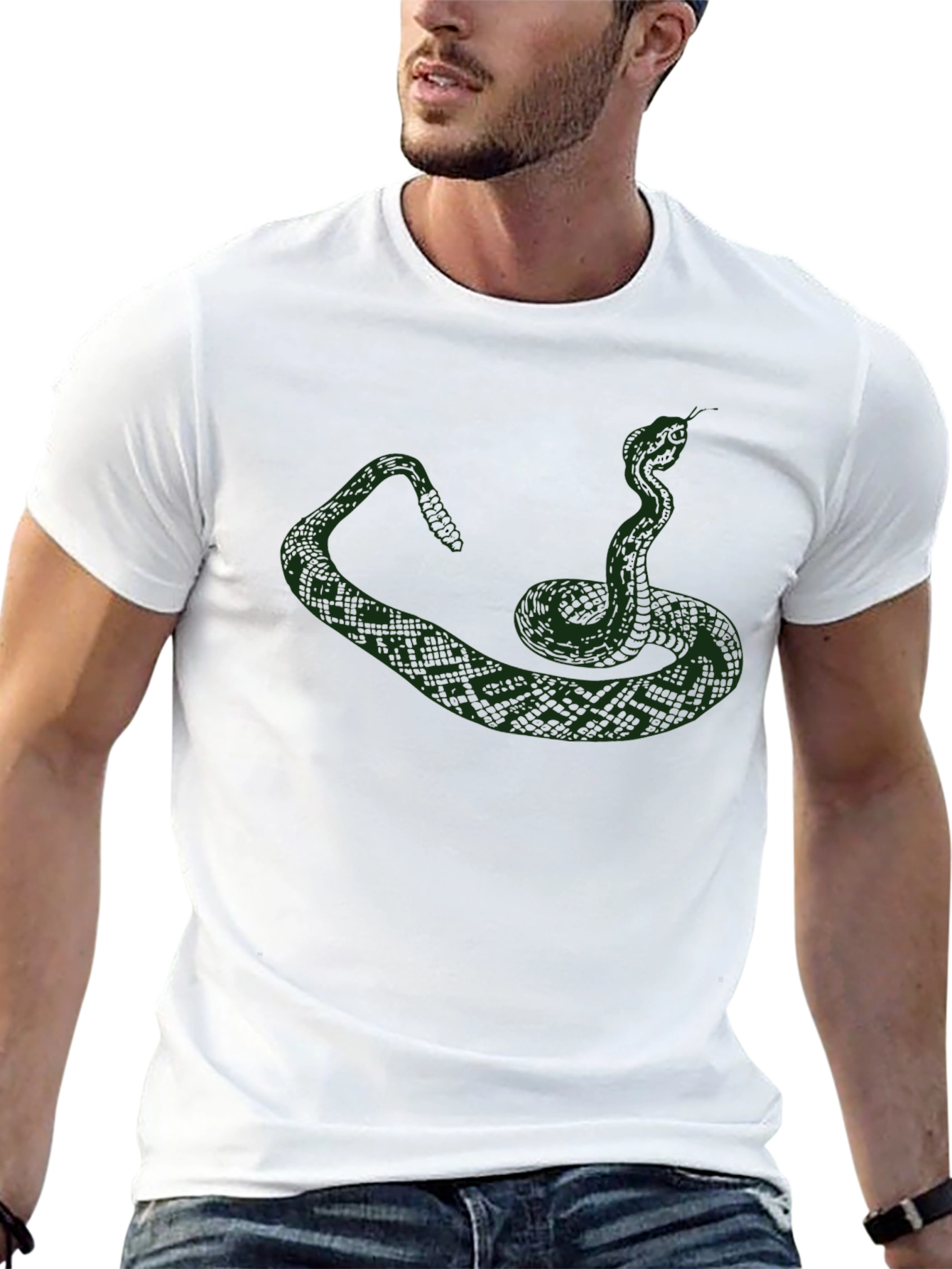 Snake Graphic Tee - Mens Black T-Shirt