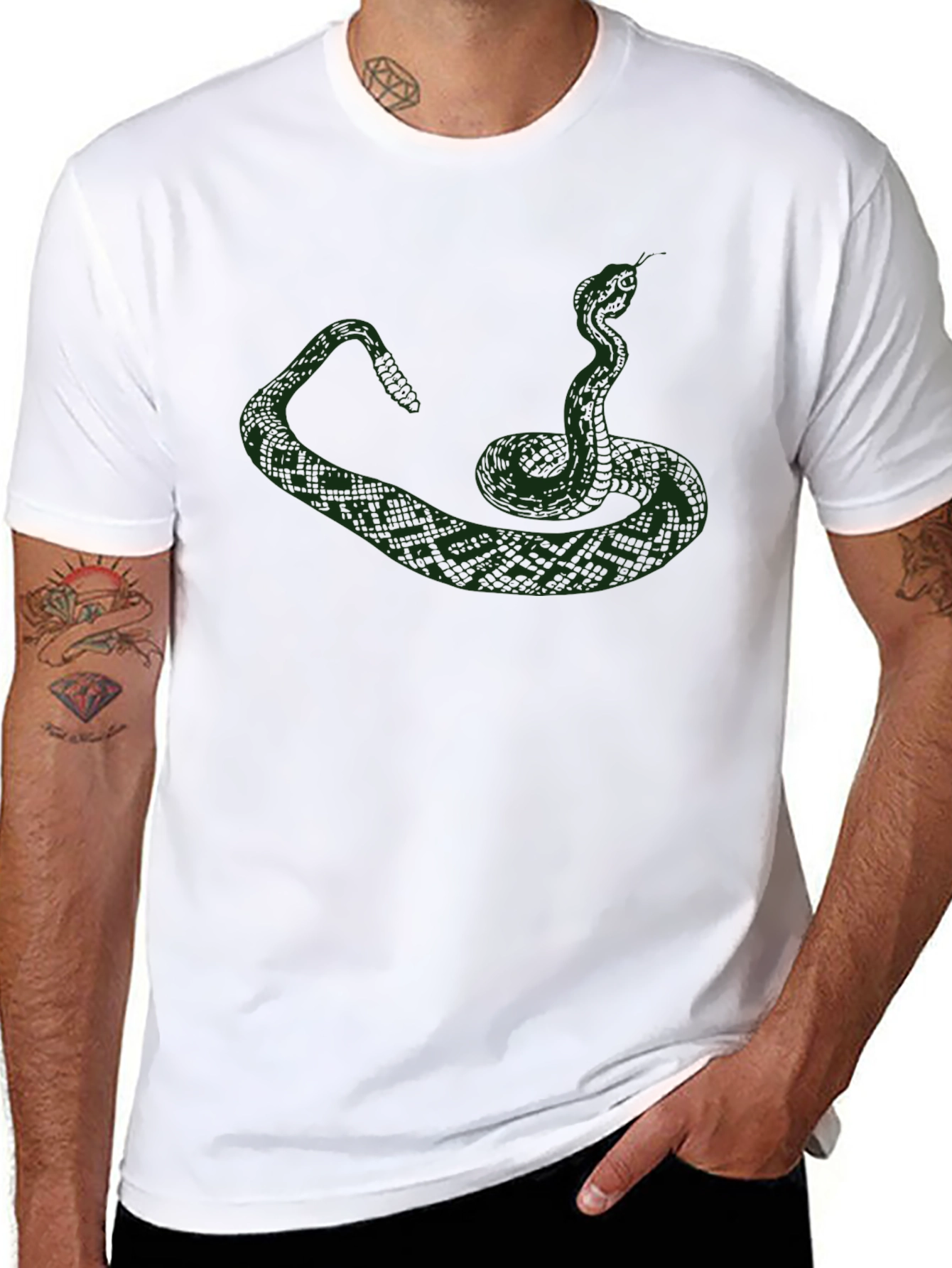 Snake Graphic Tee - Mens Black T-Shirt