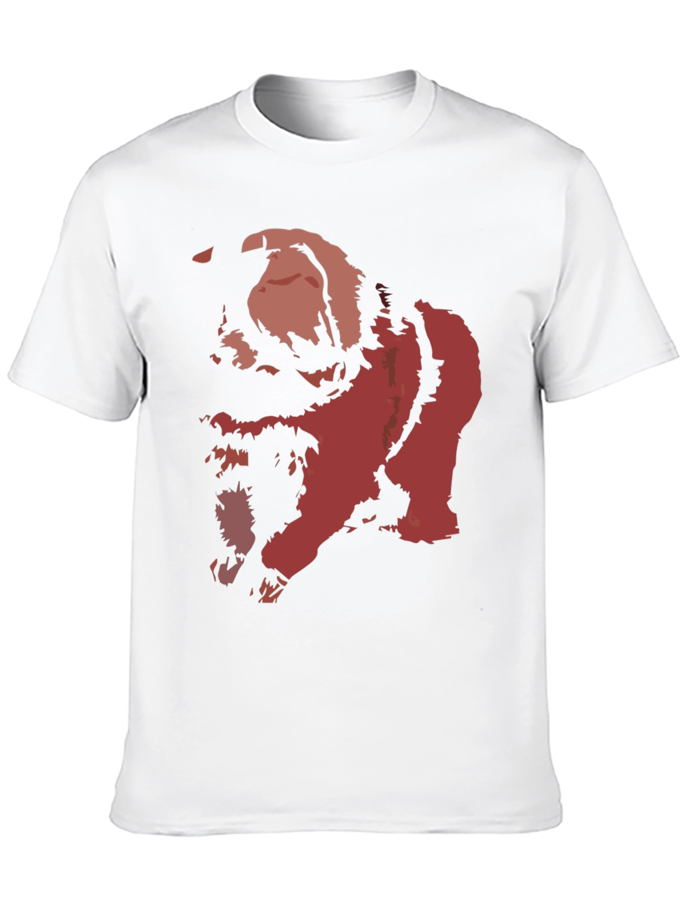 Bold Graphic Tee - Distressed Red Print on Black