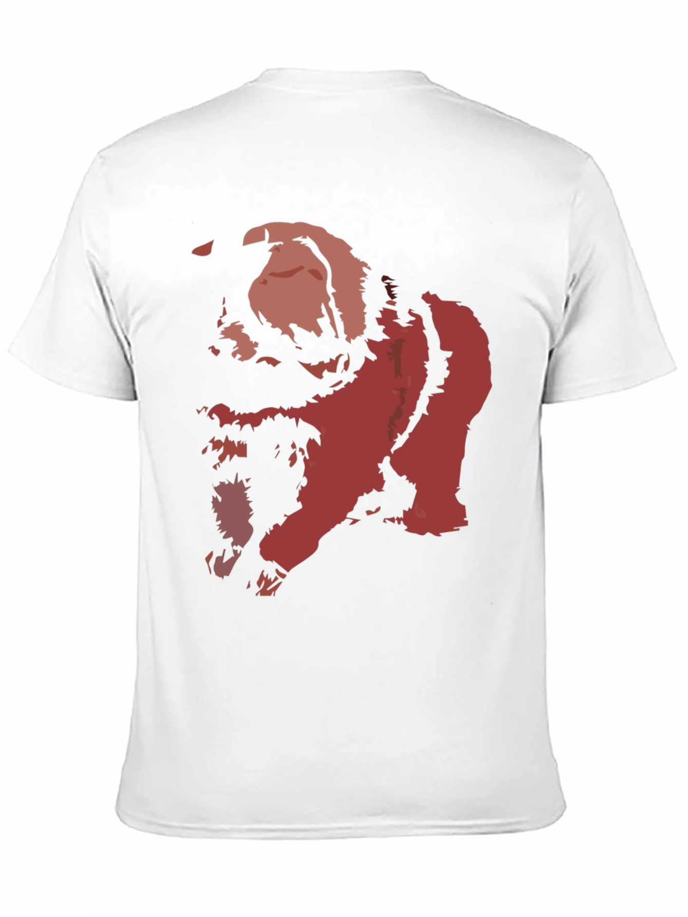 Bold Graphic Tee - Distressed Red Print on Black