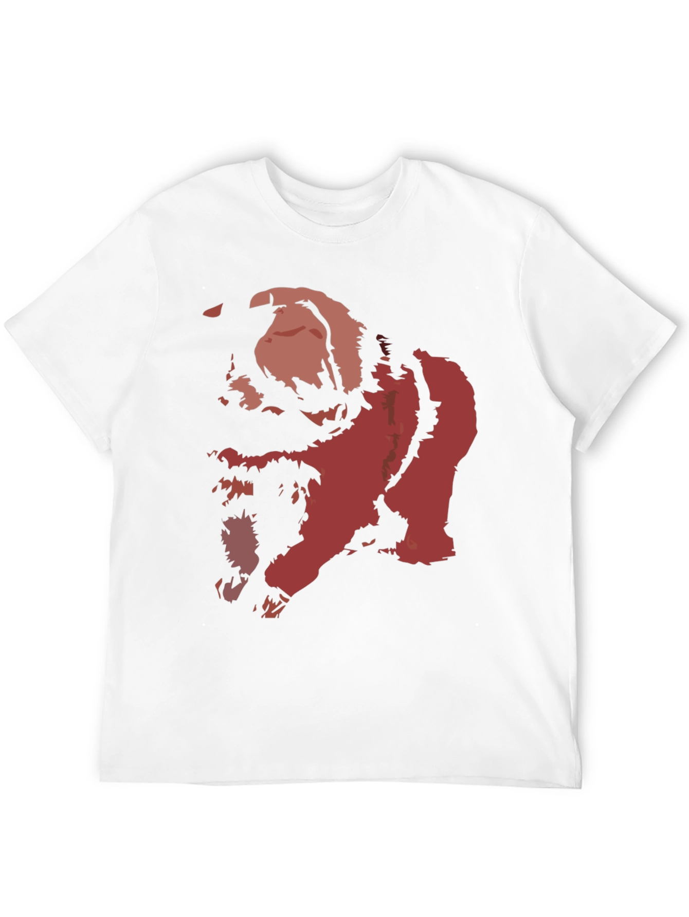 Bold Graphic Tee - Distressed Red Print on Black
