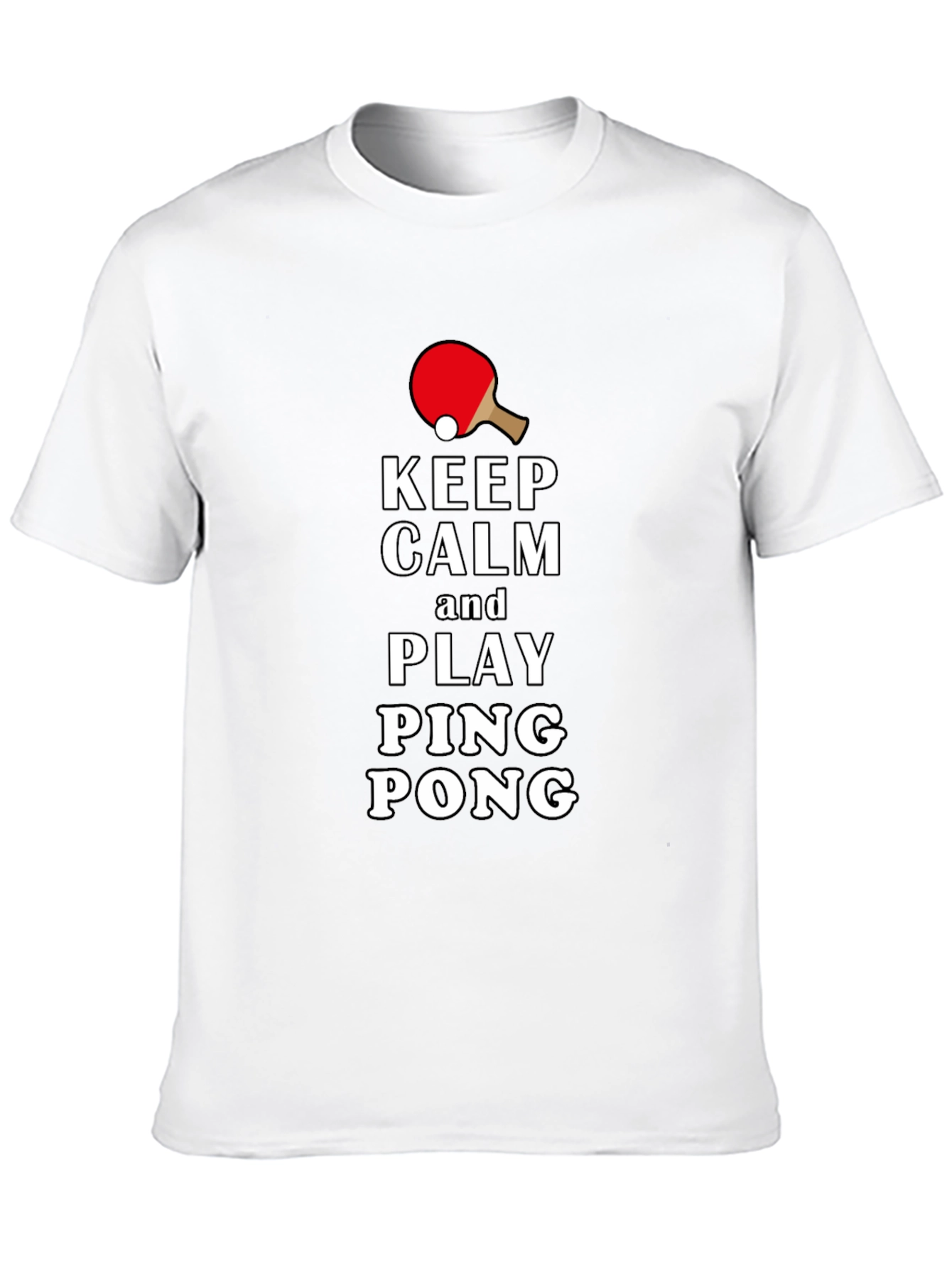 Keep Calm and Play Ping Pong Graphic T-Shirt