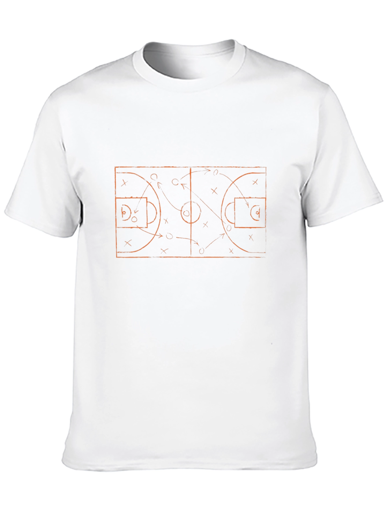 Basketball Court Diagram Graphic Tee - Black