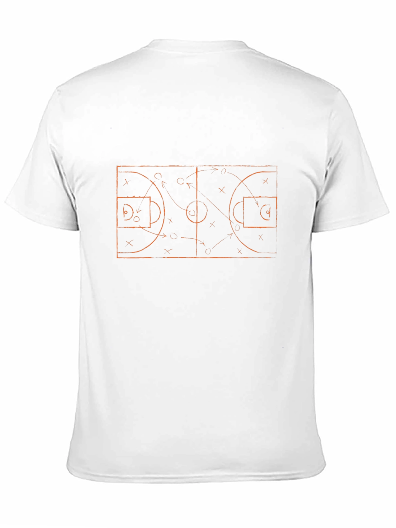 Basketball Court Diagram Graphic Tee - Black