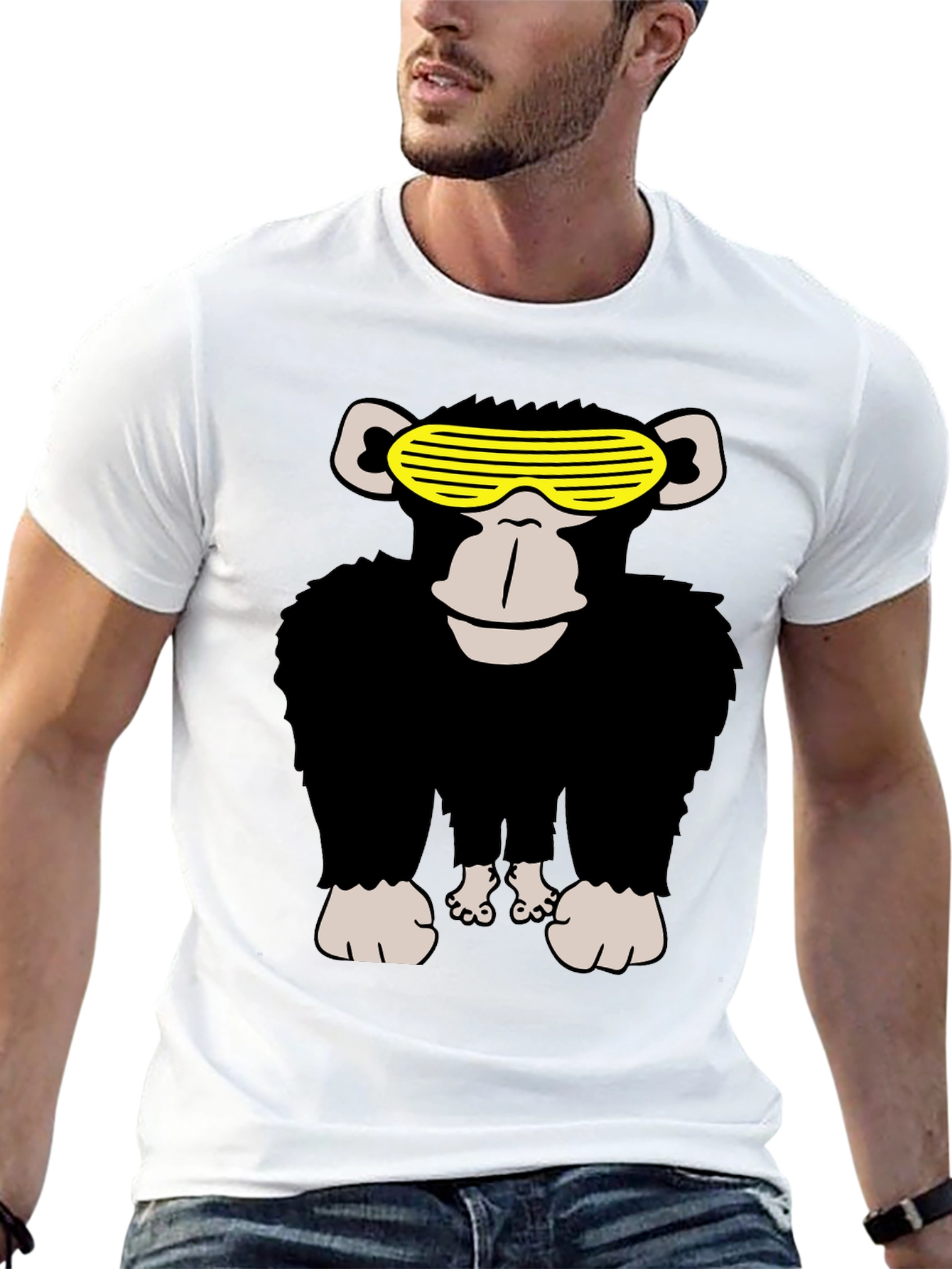 Cool Monkey Graphic Tee - Mens Black T-Shirt