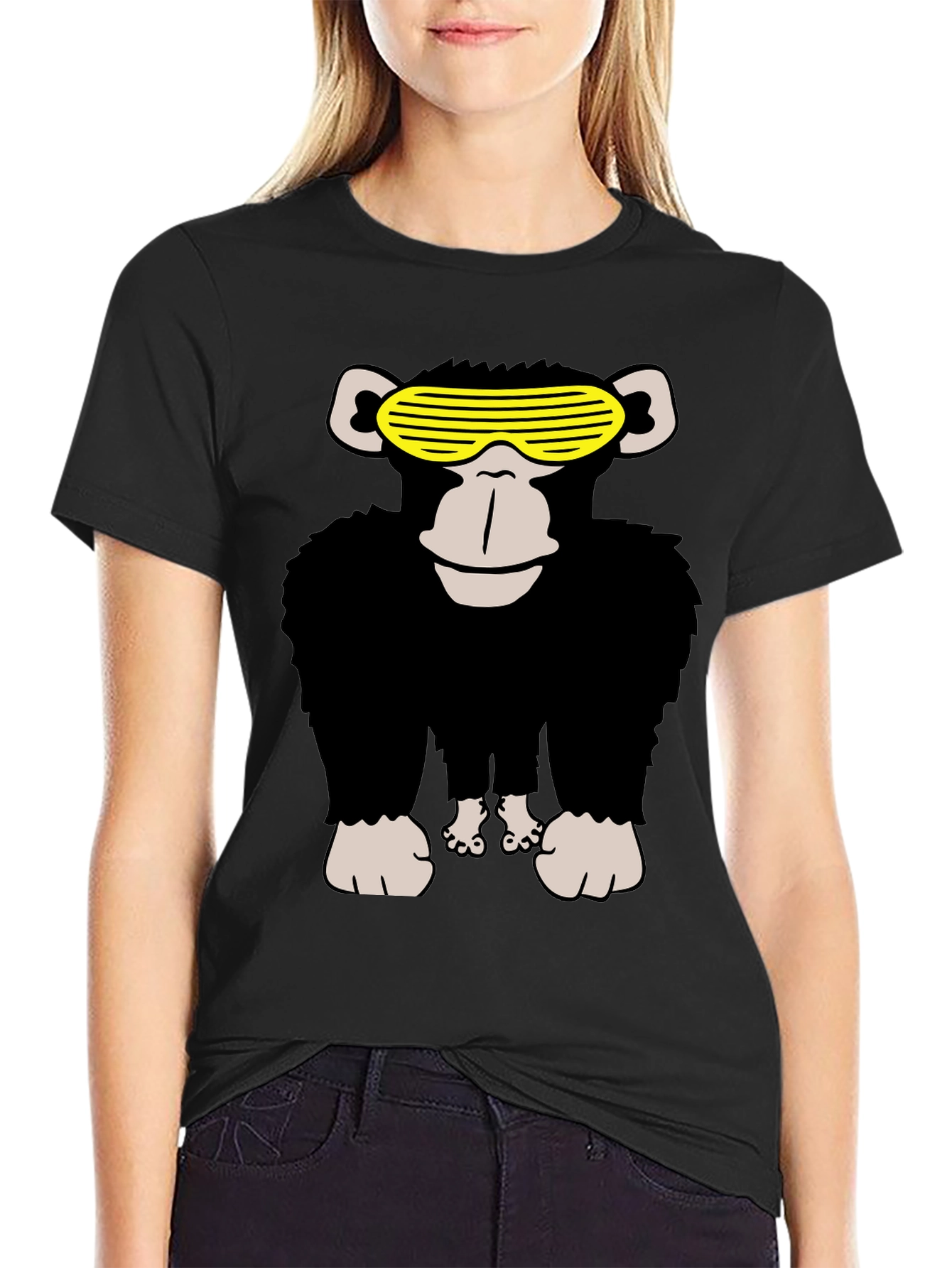 Cool Monkey Graphic Tee - Mens Black T-Shirt