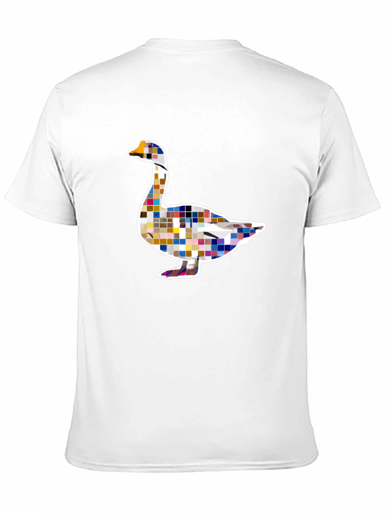 Pixelated Goose Graphic Tee - Modern Art Style