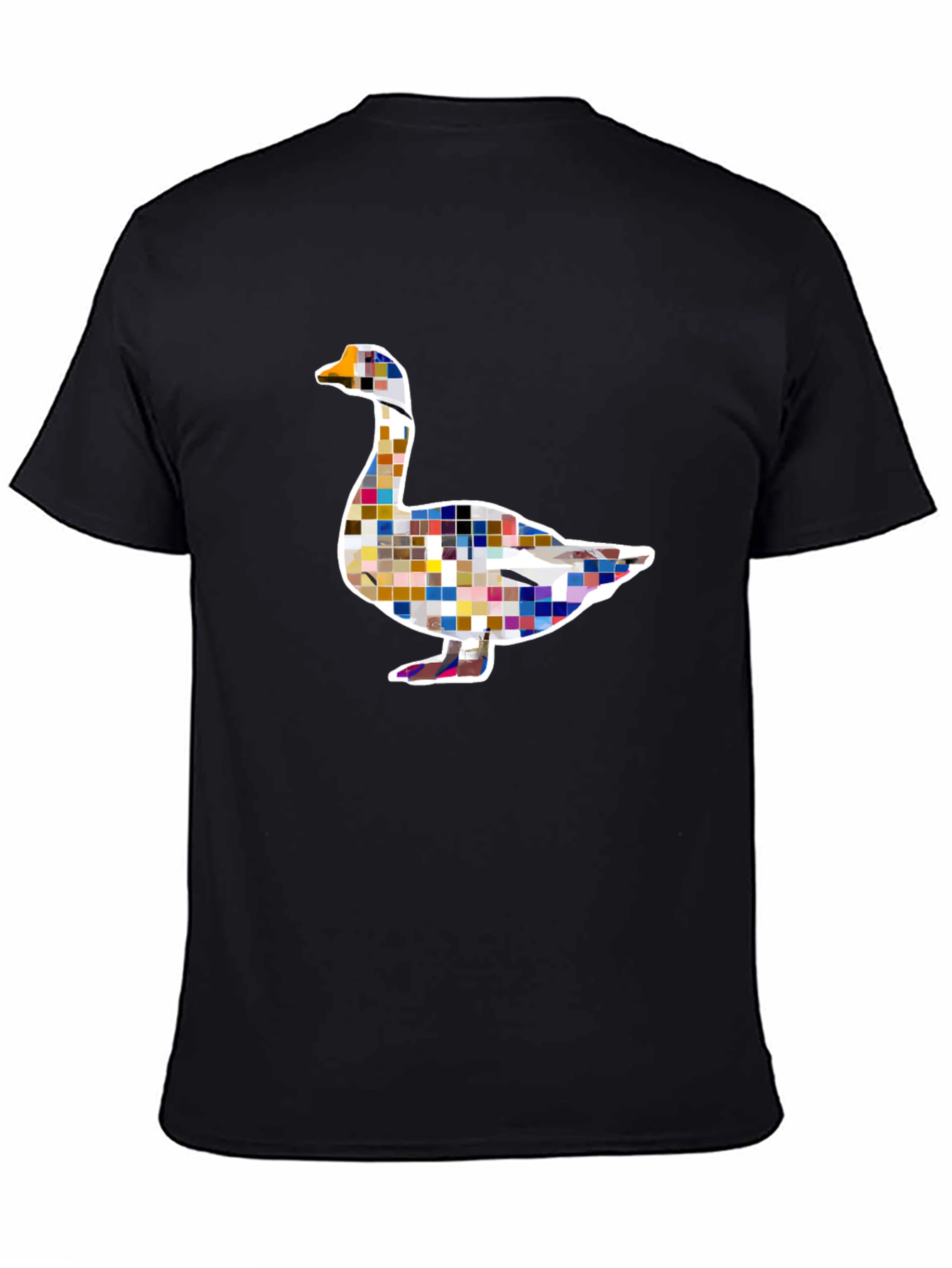 Pixelated Goose Graphic Tee - Modern Art Style